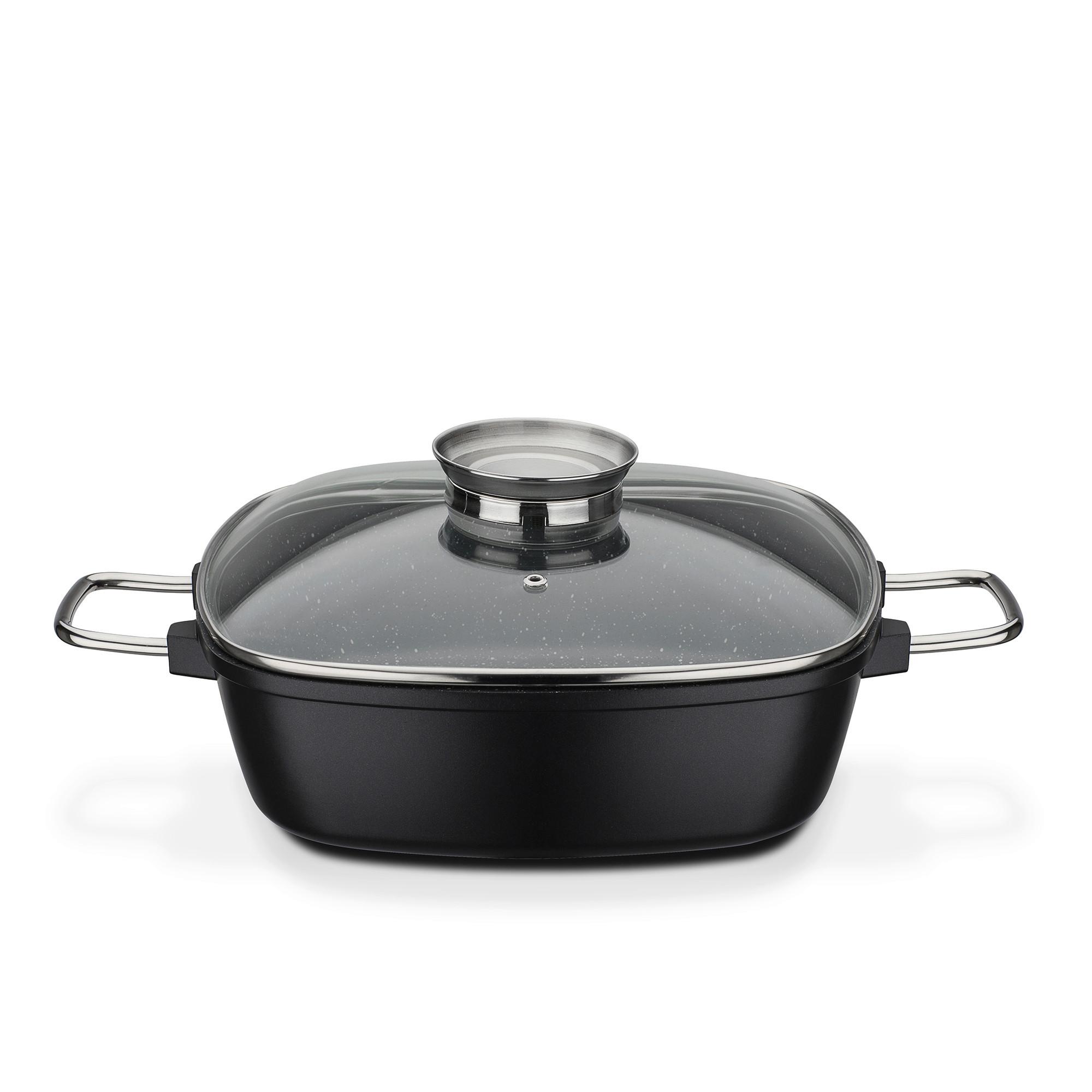 Pekač Gourmet - črna, Basics, kovina (28/28cm) - GSW