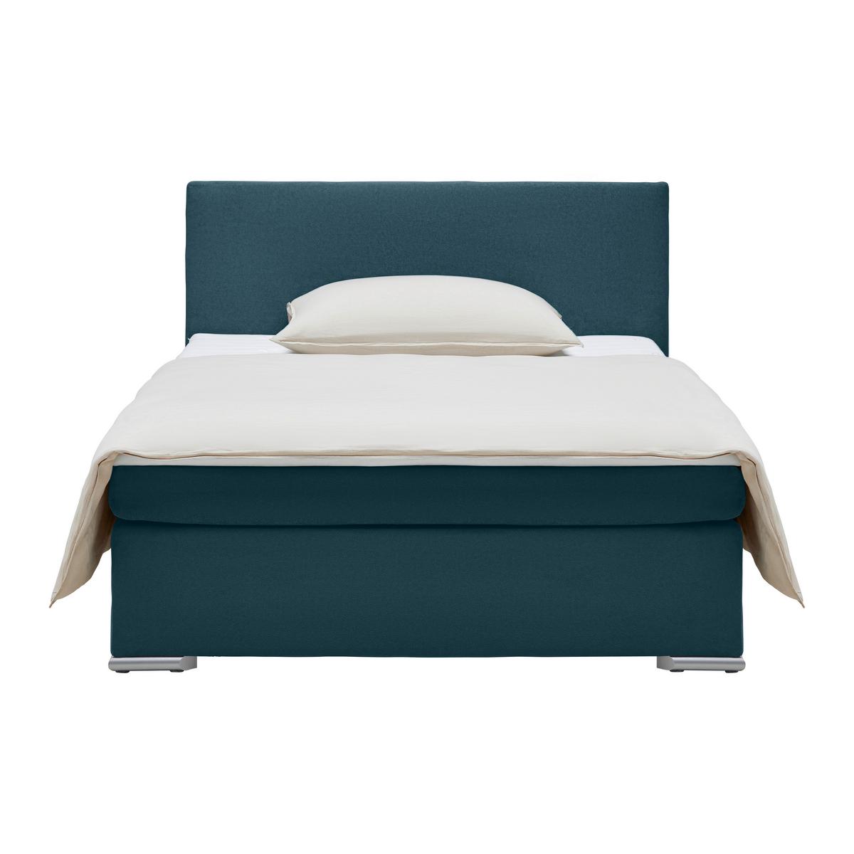 Boxspring Krevet Mira 2 - tamno plava, Moderno, metal/tekstil (120/200cm) - Based