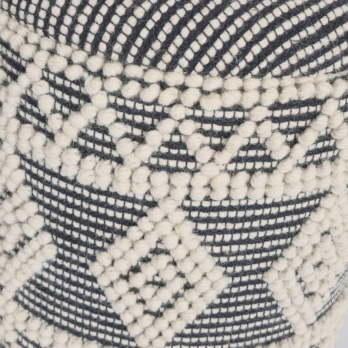 HOCKER SITZHOCKER WOLLE - Creme/Schwarz, Design, Textil (40/45/40cm) - MID.YOU