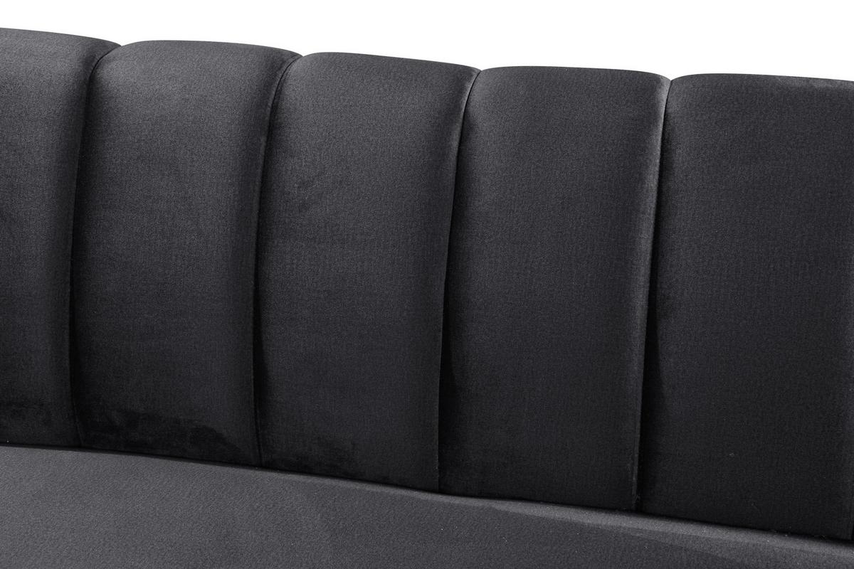 Trosed Stella, Temno Siva - temno siva/barve medenine, Design, kovina/tekstil (210/82/90cm) - Livetastic