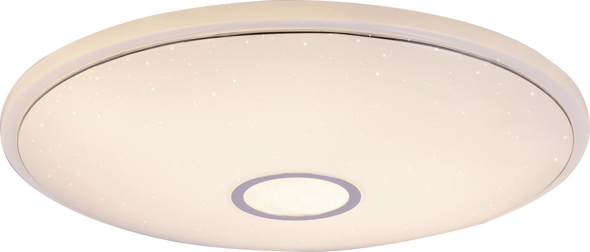 Stropna Led-svetilka Ross, Ø Ca. 68 Cm, 30 W - barve kroma/bela, Romantika, kovina/umetna masa (68/8cm) - Premium Living