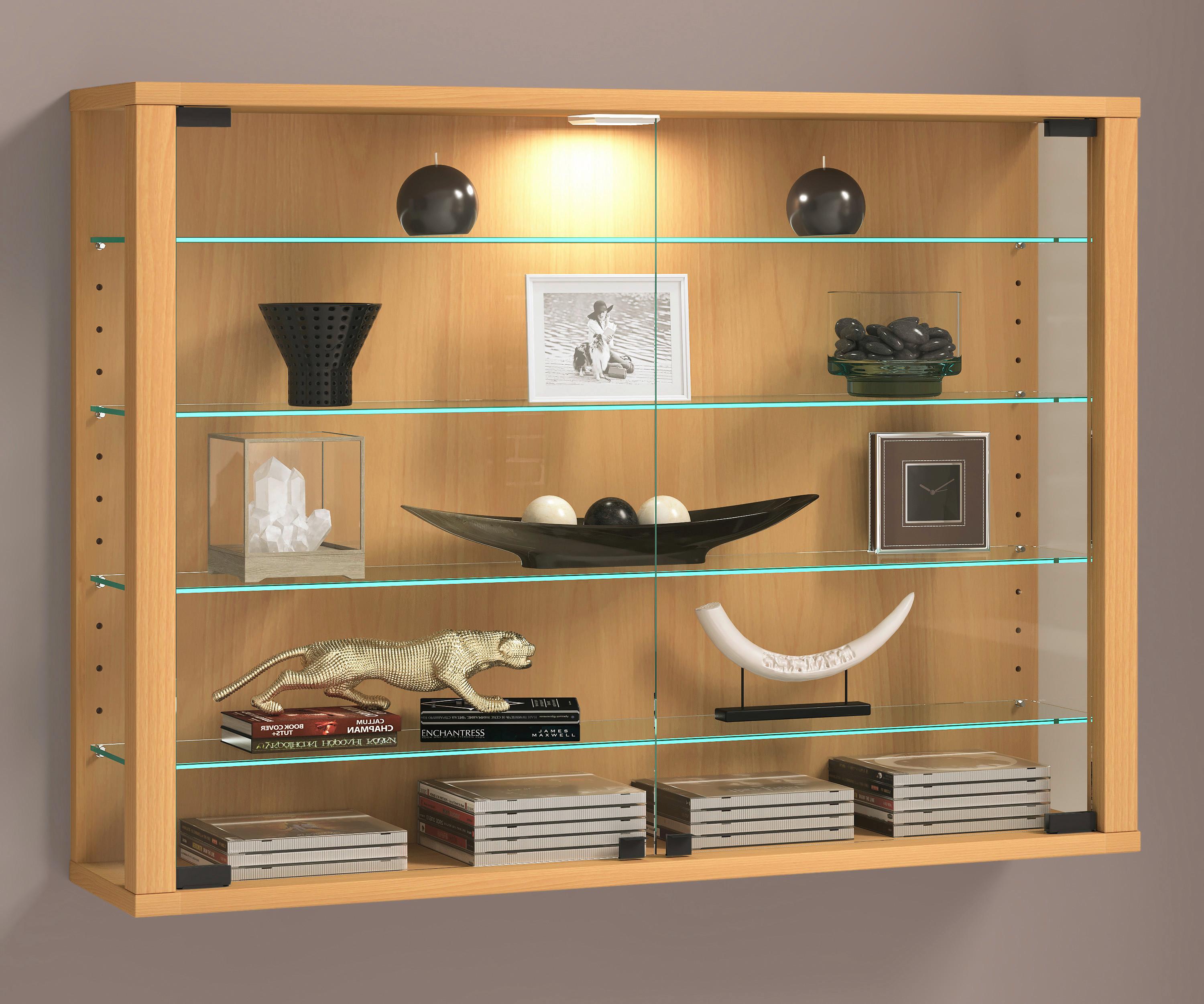 HÄNGEVITRINE VITROSA L - Buchefarben, Design, Glas/Holzwerkstoff (83/60/18cm) - MID.YOU