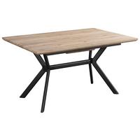 Raztegljiva Miza Extend, Naravne Barve, 140-180x90 - črna/naravne barve, Moderno, kovina/leseni material (140/90/76cm) - Modern Living