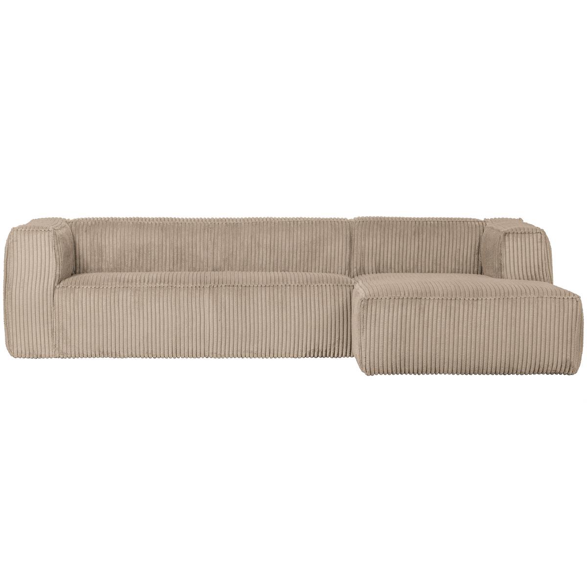 Ecksofa Bean Sandfarben S: 305x175cm - Sandfarben/Schwarz, Design, Kunststoff/Textil (305/175cm) - Livetastic