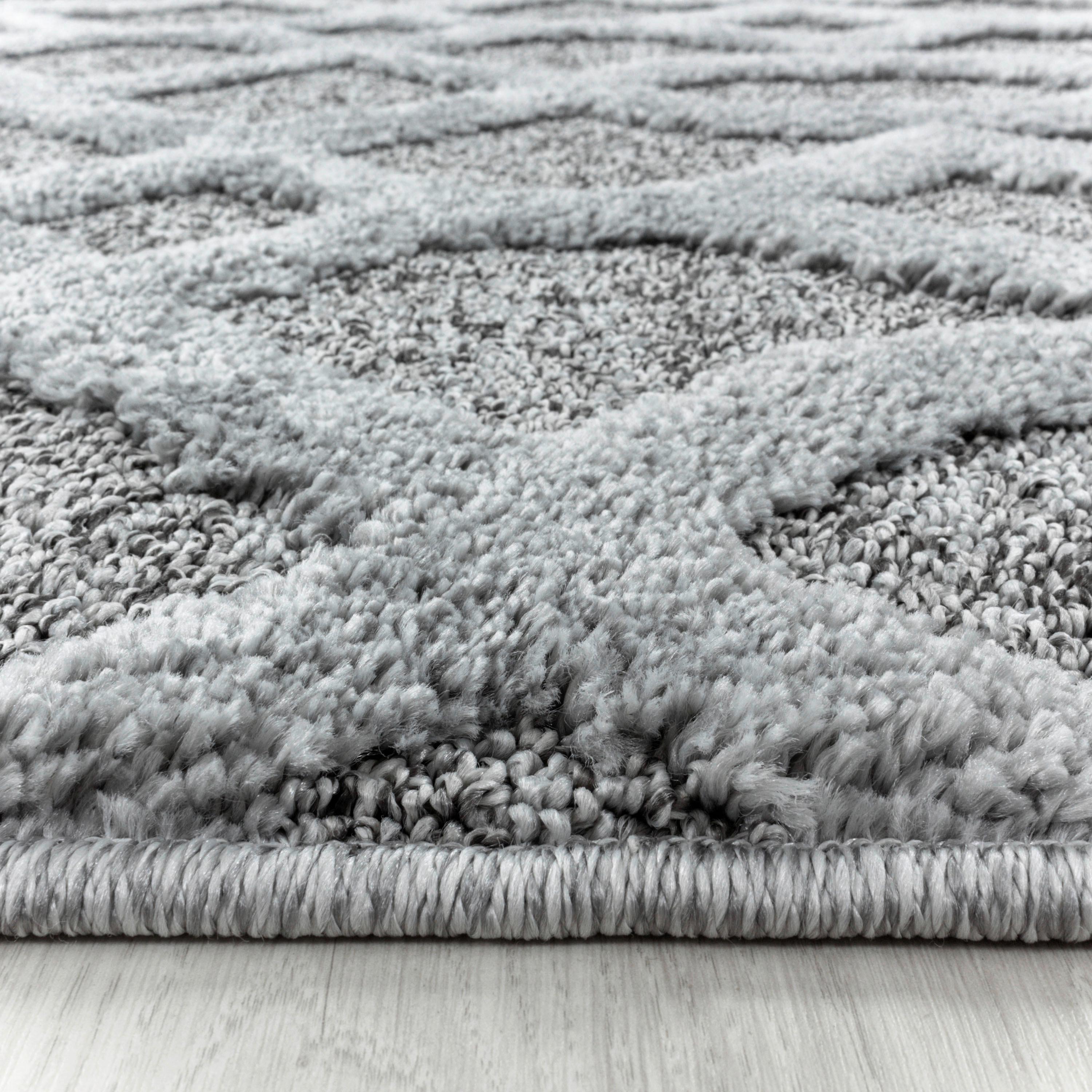 Webteppich Pisa Grau Ø ca. 160cm - Grau, KONVENTIONELL, Textil (160cm)