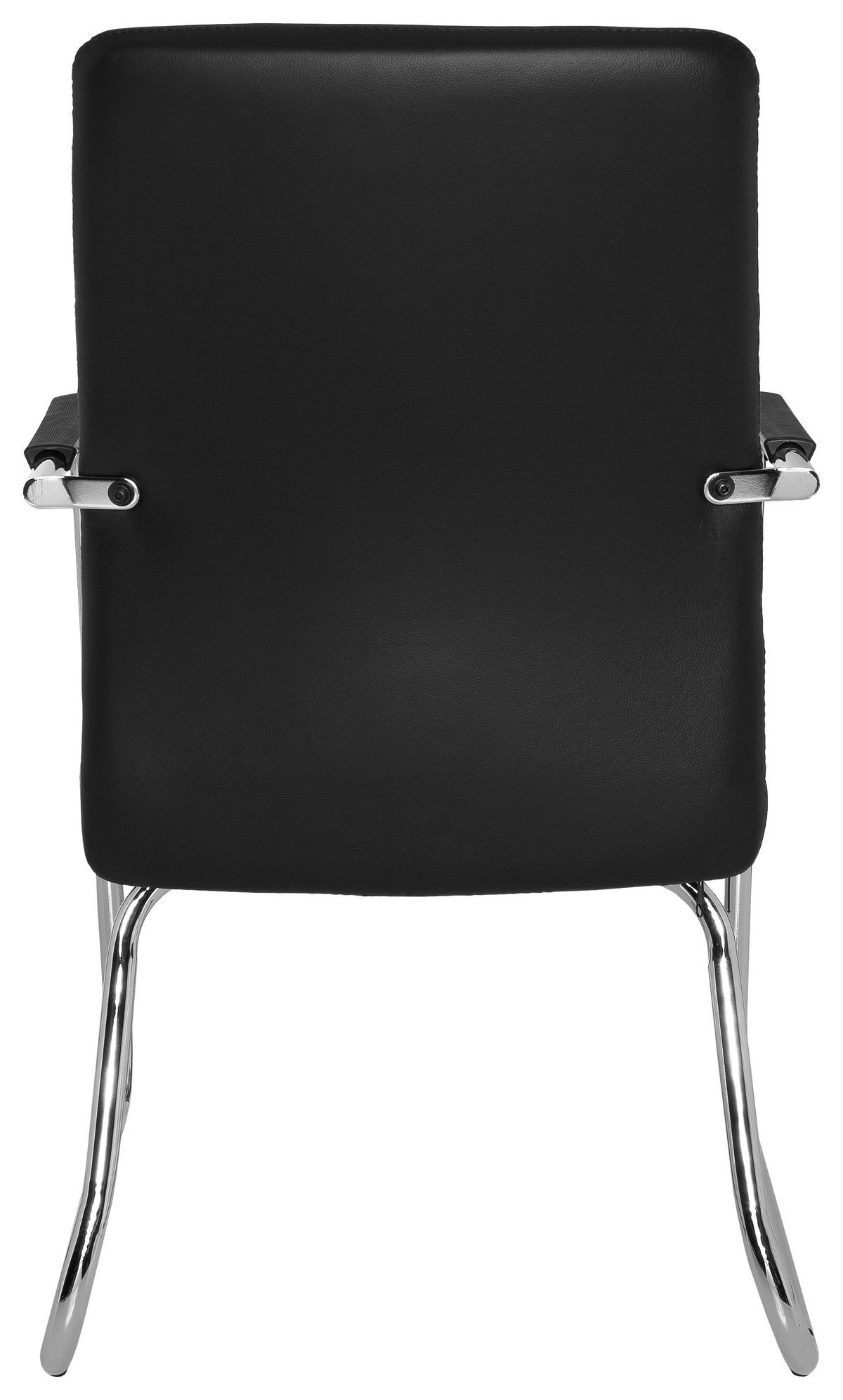 Konferenčni Stol Steel V, Črna - barve kroma/črna, Moderno, kovina/umetna masa (55/96/46cm) - MID.YOU