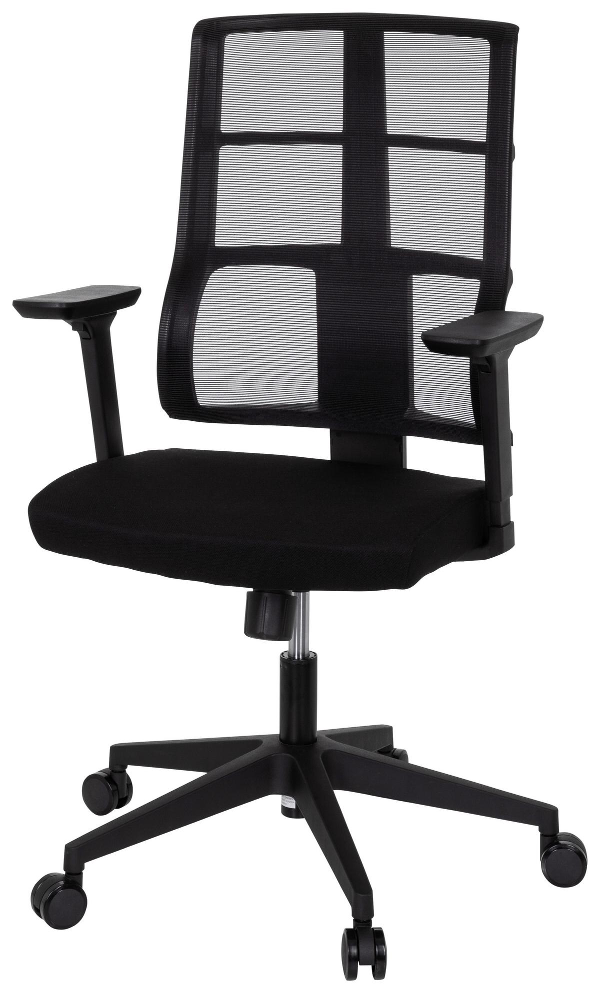 Pisarniški Stol Spinio, Črna - črna, Moderno, umetna masa/tekstil (65/124/60cm) - MID.YOU