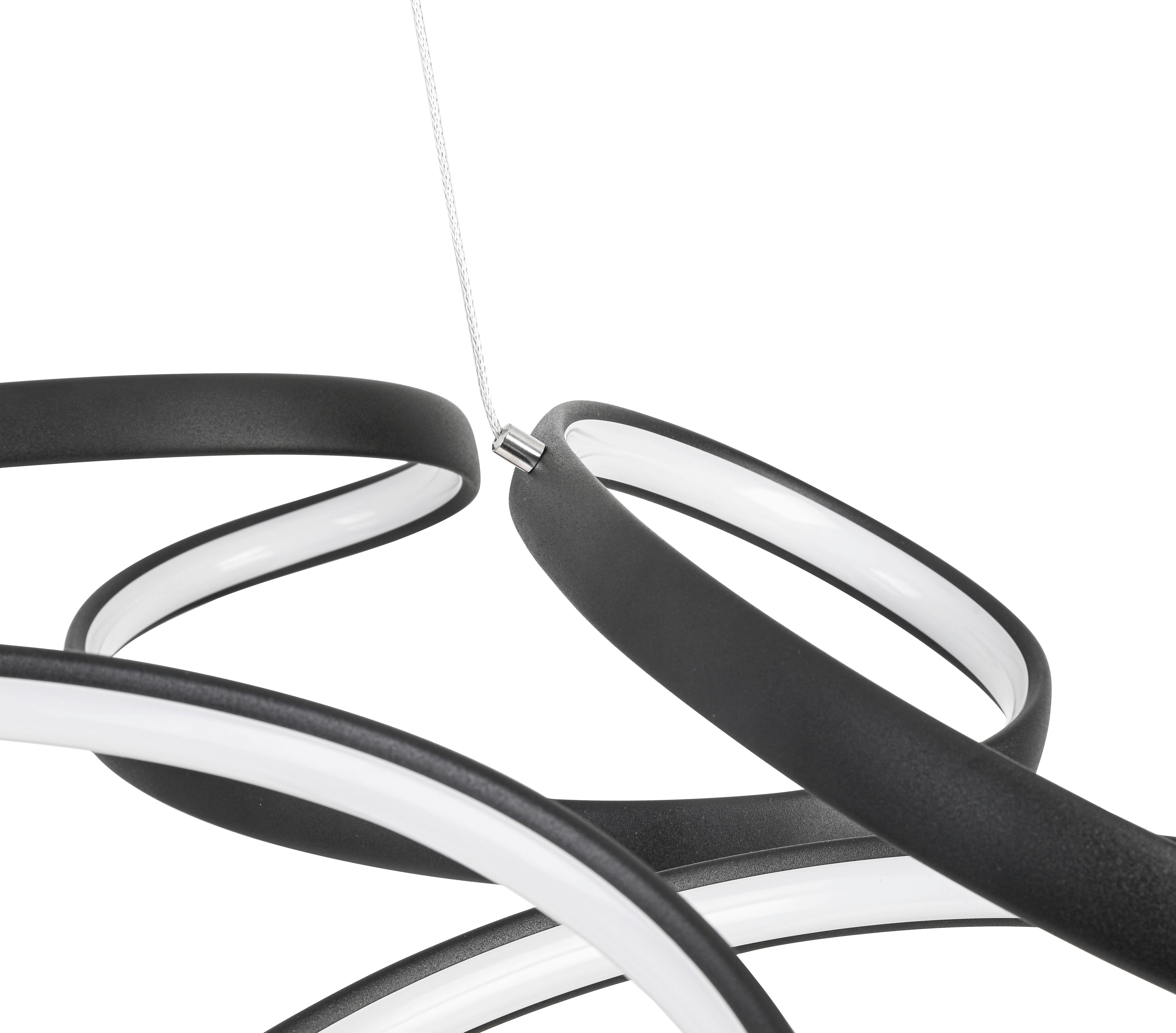 LED-HÄNGLAMPA CRONO -AKT- - svart, Romantik / Lanthus, metall/plast (70/70/120cm) - Premium Living