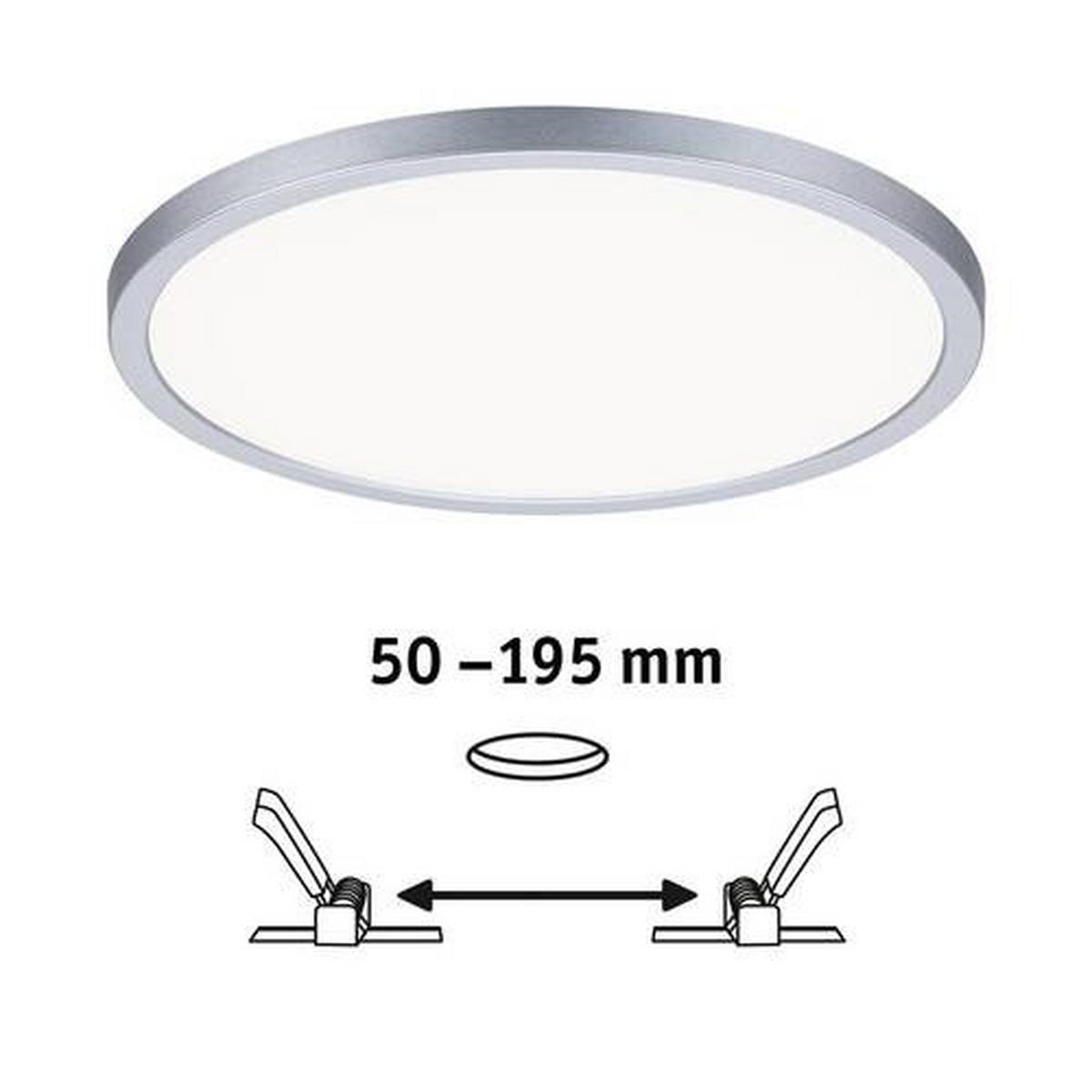 LED-Paneel Areo VariFit in Chromfarben max. 16 Watt - Chromfarben, Design, Kunststoff (23,0cm) - Paulmann