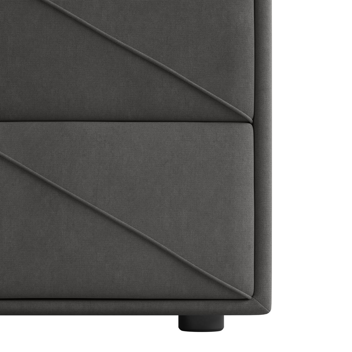 Boxspringbett Helsinki ca. 180x200 cm Anthrazit - MODERN, Holz/Kunststoff (180/200cm) - MID.YOU