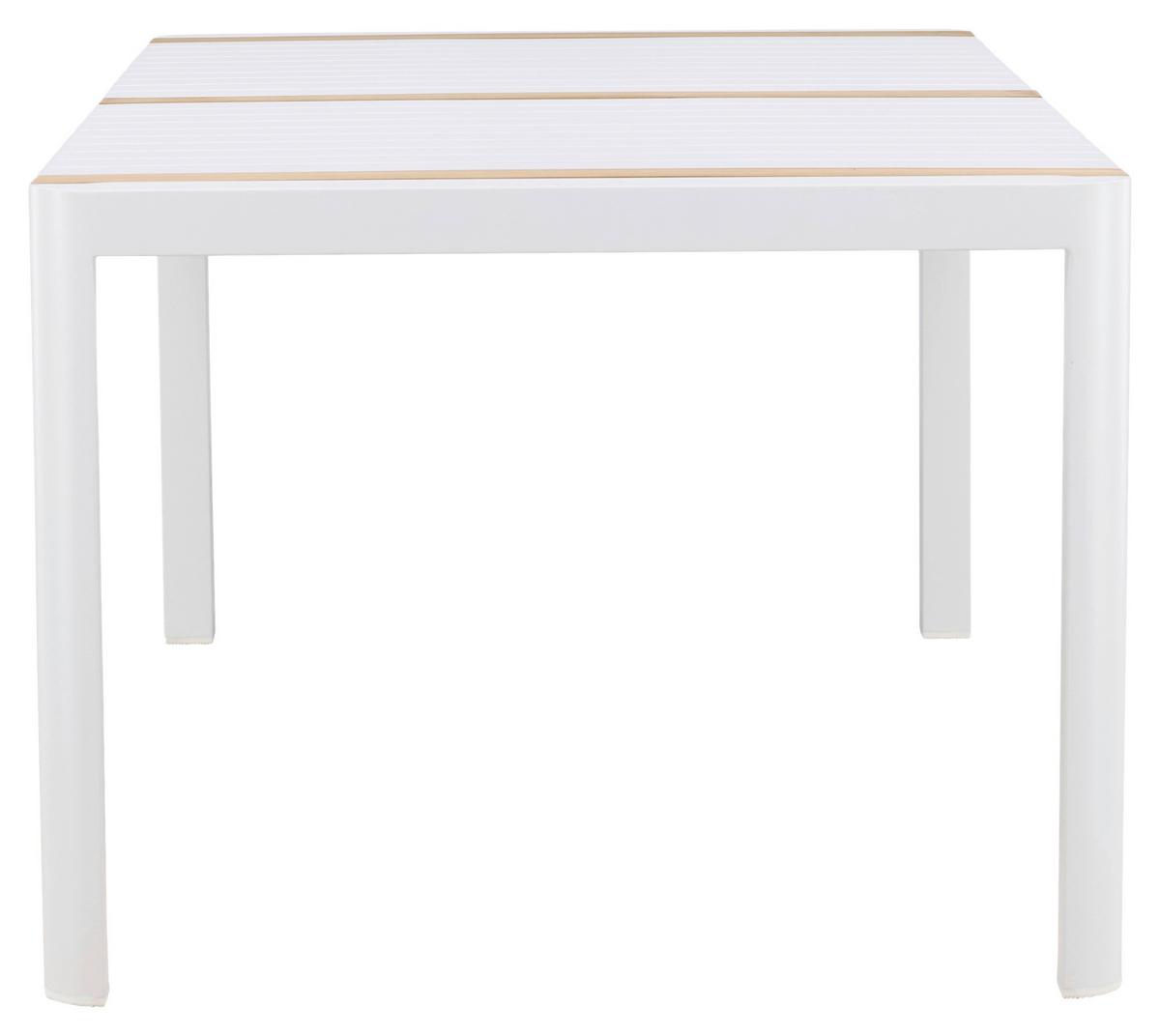 GARTENTISCH TOGO - Weiß, KONVENTIONELL, Holz/Metall (100/75/200cm) - Gardenson