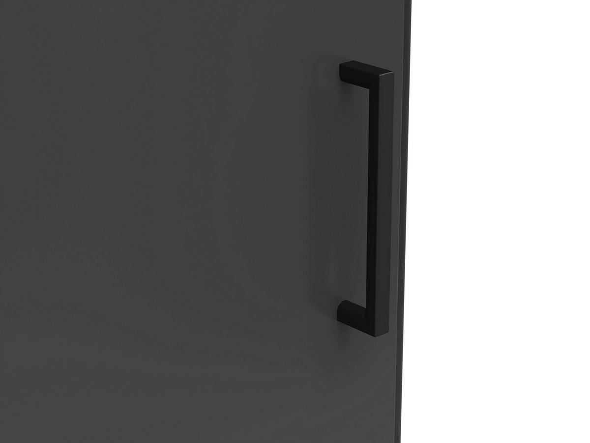 Kotna Komoda Multistauraum - črna/barve grafita, Moderno, umetna masa/leseni material (71,5/83/71,5cm) - Premium Living