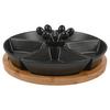 Set de boluri pentru gustări TAPAS OLIVES - negru, Modern, ceramică/lemn (28/28/6cm) - Mömax