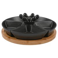 Set Skodelic Za Prigrizke Tapas Olives - črna, Moderno, les/keramika (28/28/6cm) - Mömax