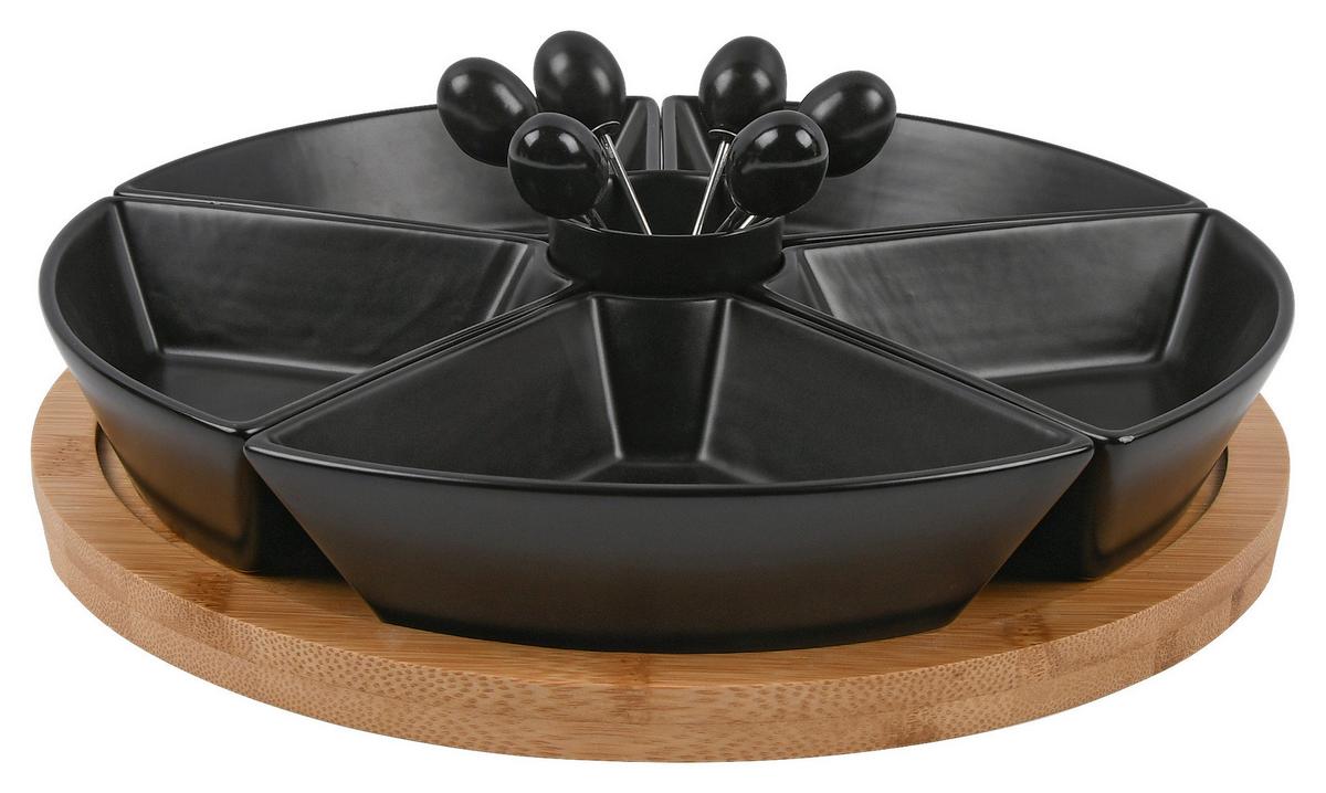 Set Skodelic Za Prigrizke Tapas Olives - črna, Moderno, les/keramika (28/28/6cm) - Mömax