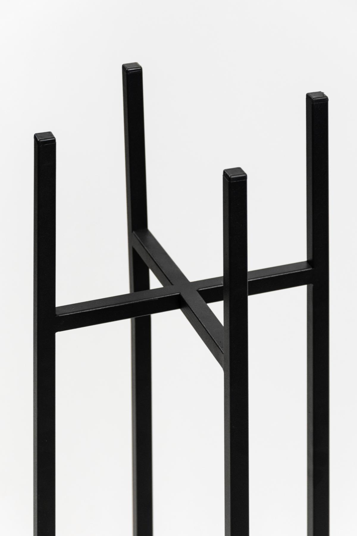 Blumenständer Schwarz - Schwarz, Basics, Metall (22/60/22cm)