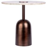 BEISTELLTISCH HARRIET 100 BRAUN - Braun, Design, Stein/Metall (47/47cm) - Kayoom