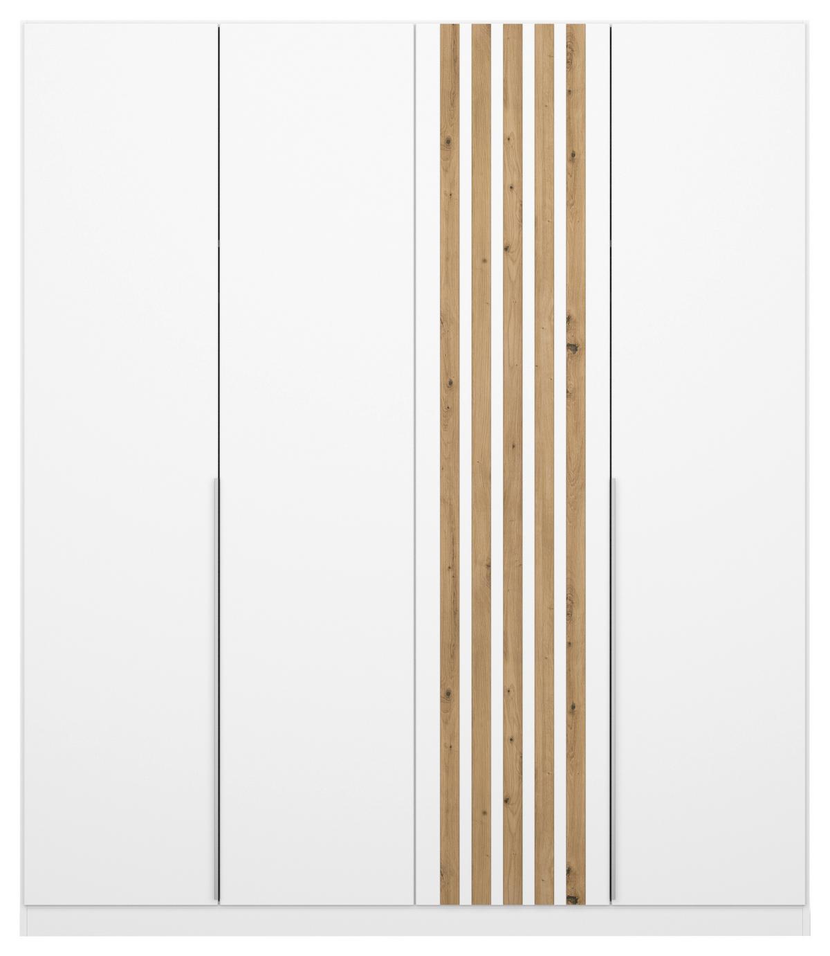 Ormar S Klasičnim Vratima Lamella - bijela/hrast Artisan, Moderno, drvni materijal/metal (181/210/54cm) - Modern Living