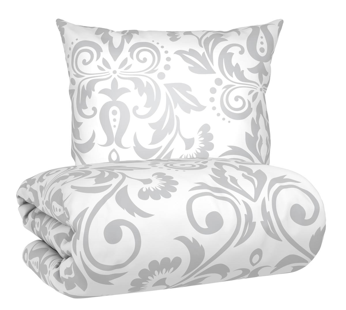 Bettwäsche Aktion Hellgrau ca. 135x200cm - Hellgrau, Textil (135/200cm) - Mömax