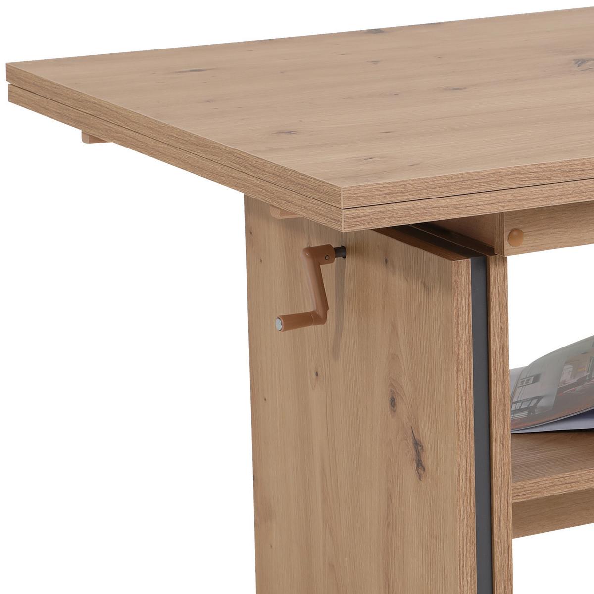 Couchtisch Hilmar ca. 165x67 cm Eichefarbe - Eichefarben, MODERN, Holzwerkstoff (110-165/67/56-66cm) - MID.YOU