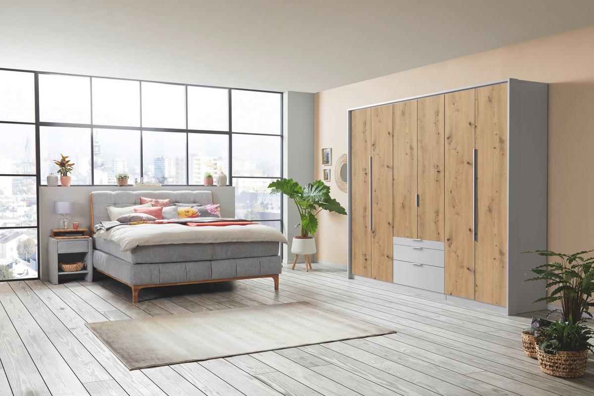 DULAP USI ROTATIVE ALABAMA - argintiu/gri deschis, Modern, material pe bază de lemn (271/229/54cm) - Modern Living