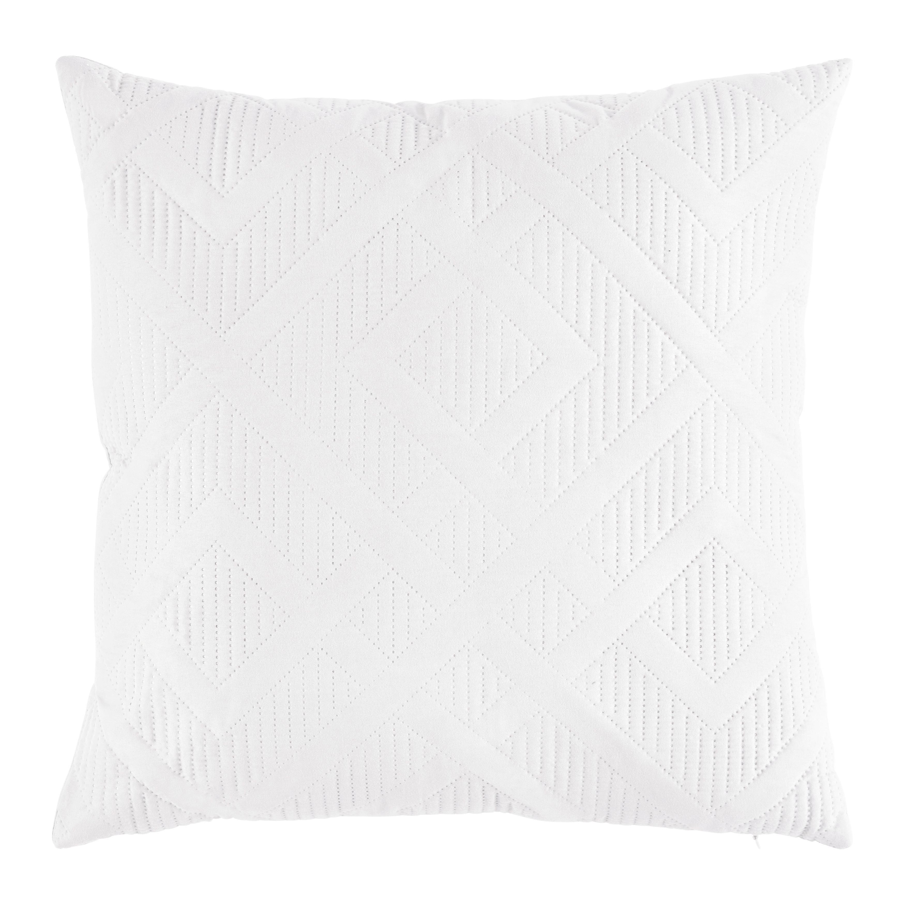 Zierkissen Selina Weiss ca. 45x45cm - Weiss, Konventionell (45/45cm) - Mömax