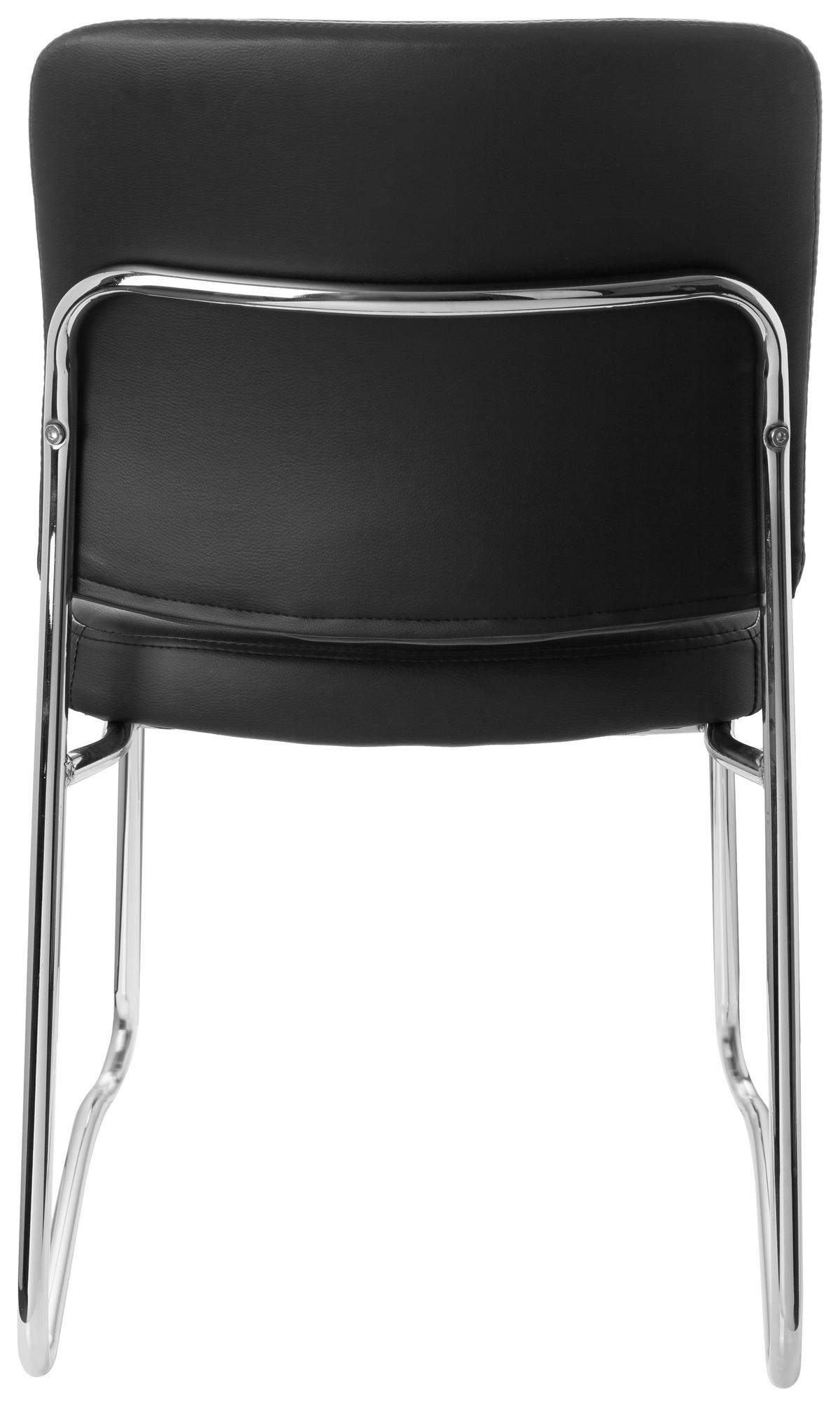 Konferenčni Stol Tonso V, Črna - barve kroma/črna, Moderno, kovina/tekstil (47/85/51cm) - MID.YOU