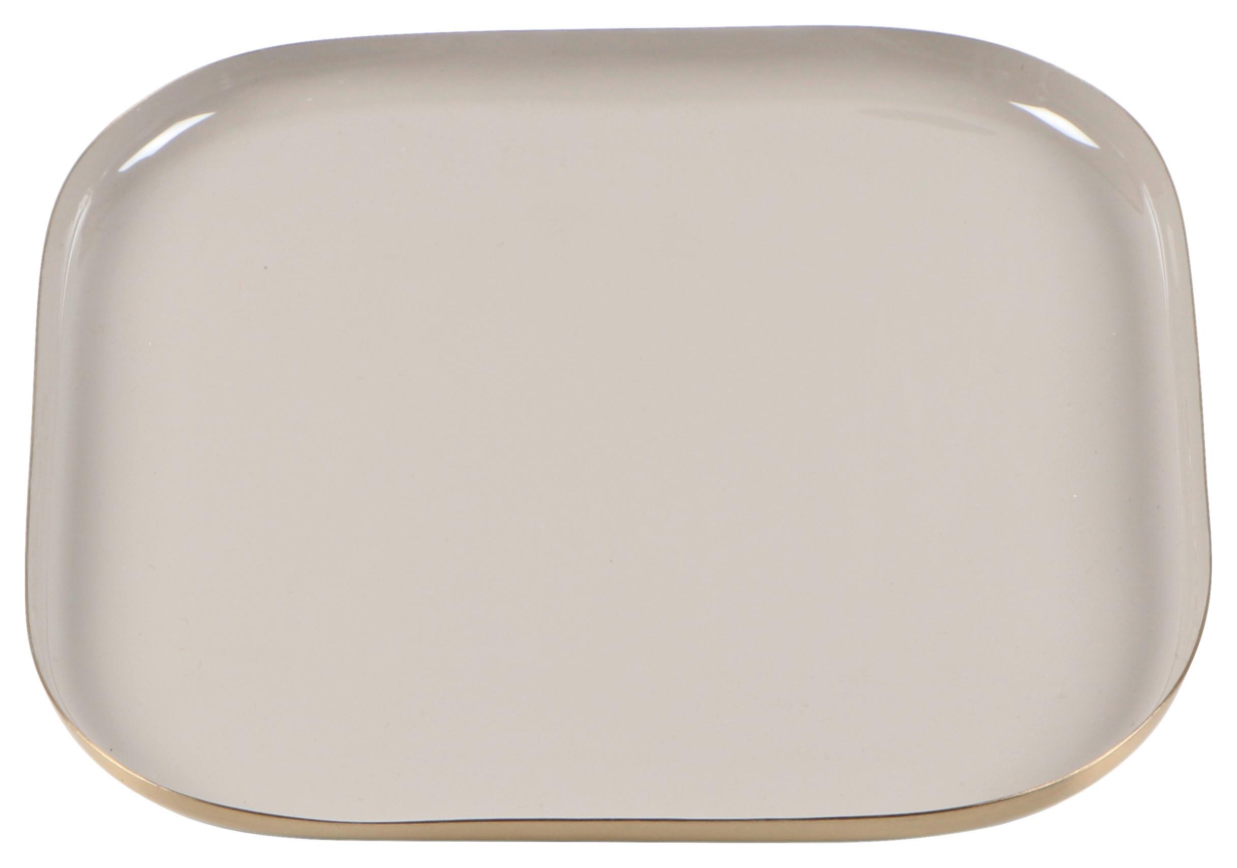 Dekotablett Windy Grau - Grau, Metall (21,5/21,5cm) - Mömax