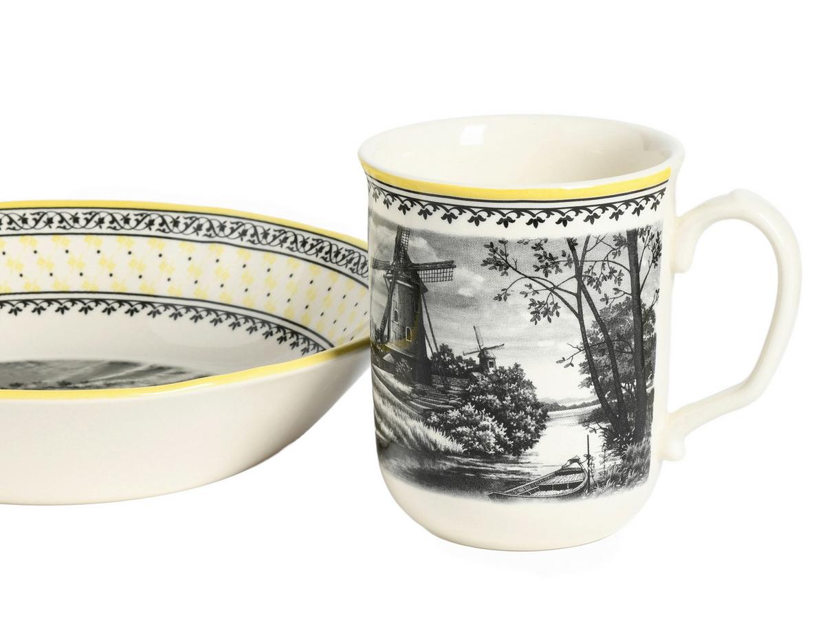 Kombinirani Servis Windmühle, 16-Delni - večbarvno, Basics, keramika - Creatable
