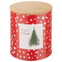 Ételtároló Doboz Christmas Tree - natúr színű/többszínű, fa/fém (10/10cm) - Modern Living