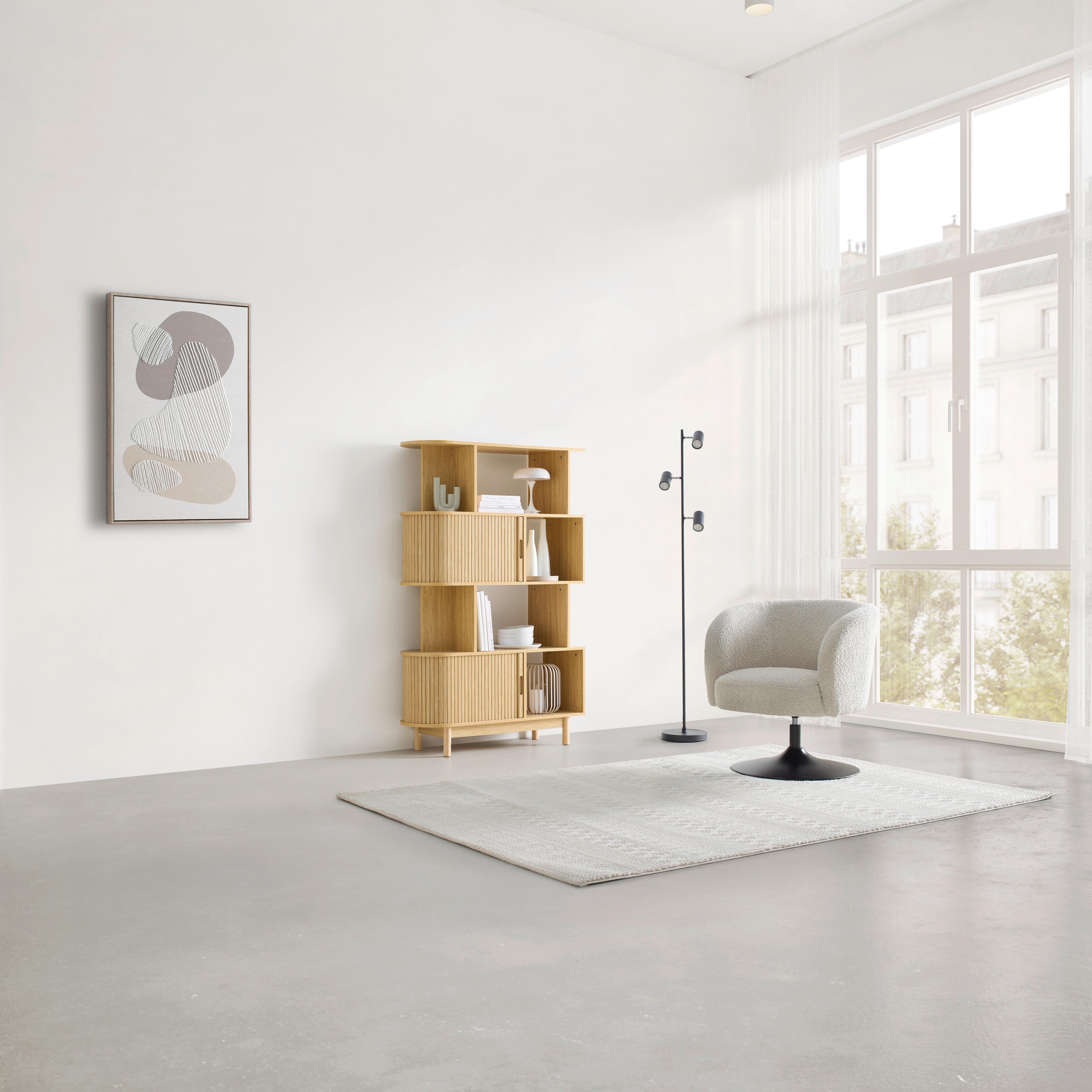 REGAL SKANDY -EXKLUSIV- - Naturfarben, MODERN, Holz/Holzwerkstoff (100/156/35cm) - Mömax