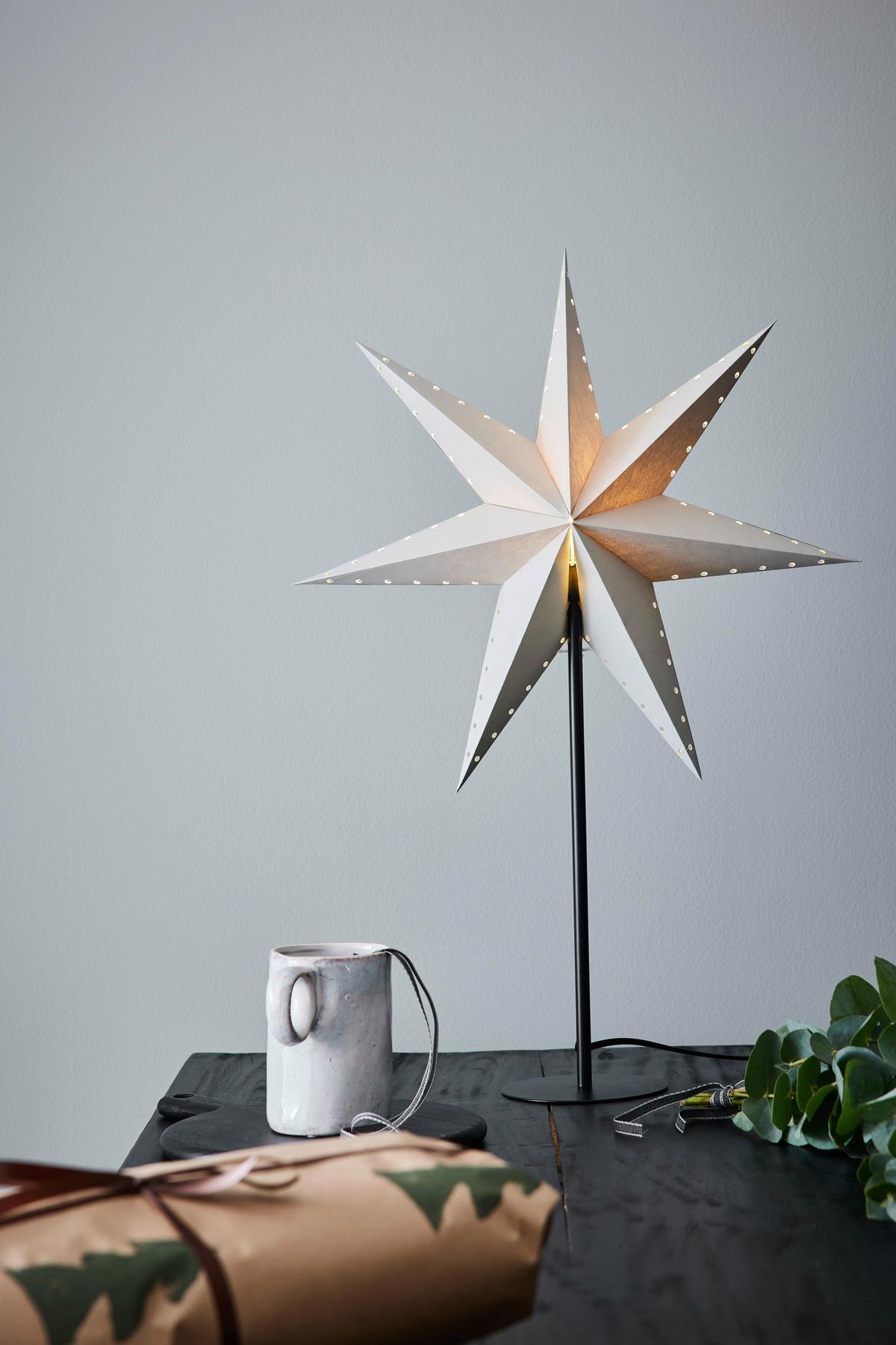 Dekostern Lively Table Star Hellgrau max. 6 Watt - Hellgrau, Basics, Papier (16/45/65cm) - Markslöjd