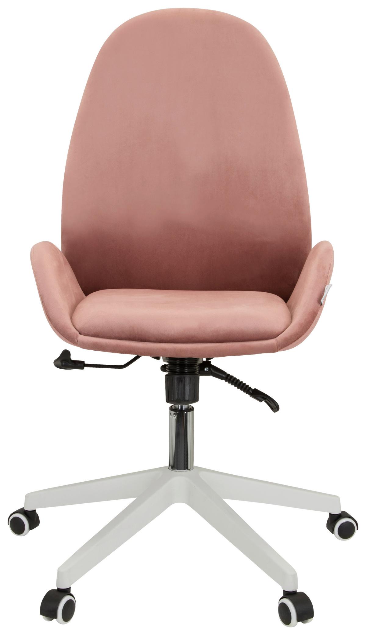 Vrtljivi Stol Avea, Roza - roza/bela, Basics, umetna masa/tekstil (56/104/58cm) - MID.YOU