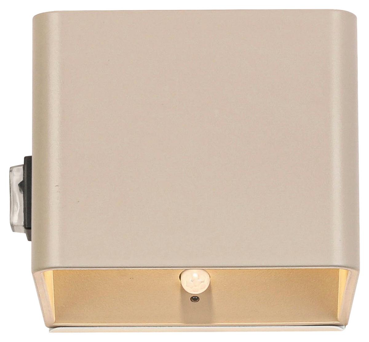 LED-Wandleuchte Hero2 Sandfarben max. 3 Watt - Sandfarben, MODERN, Kunststoff/Metall (10,28/10,1/8,05cm) - Modern Living