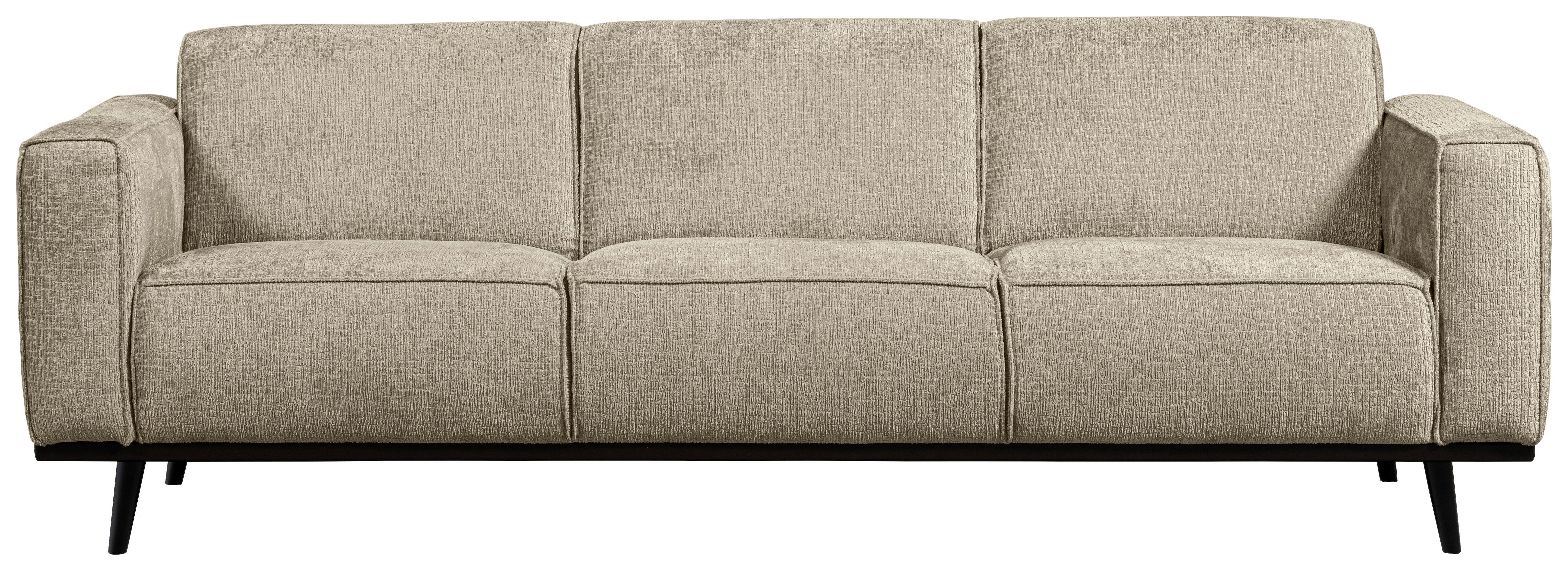 Ecksofa Statement Naturfarben S: 274x210cm - Schwarz/Naturfarben, Design, Holz/Textil (274/210cm) - Livetastic