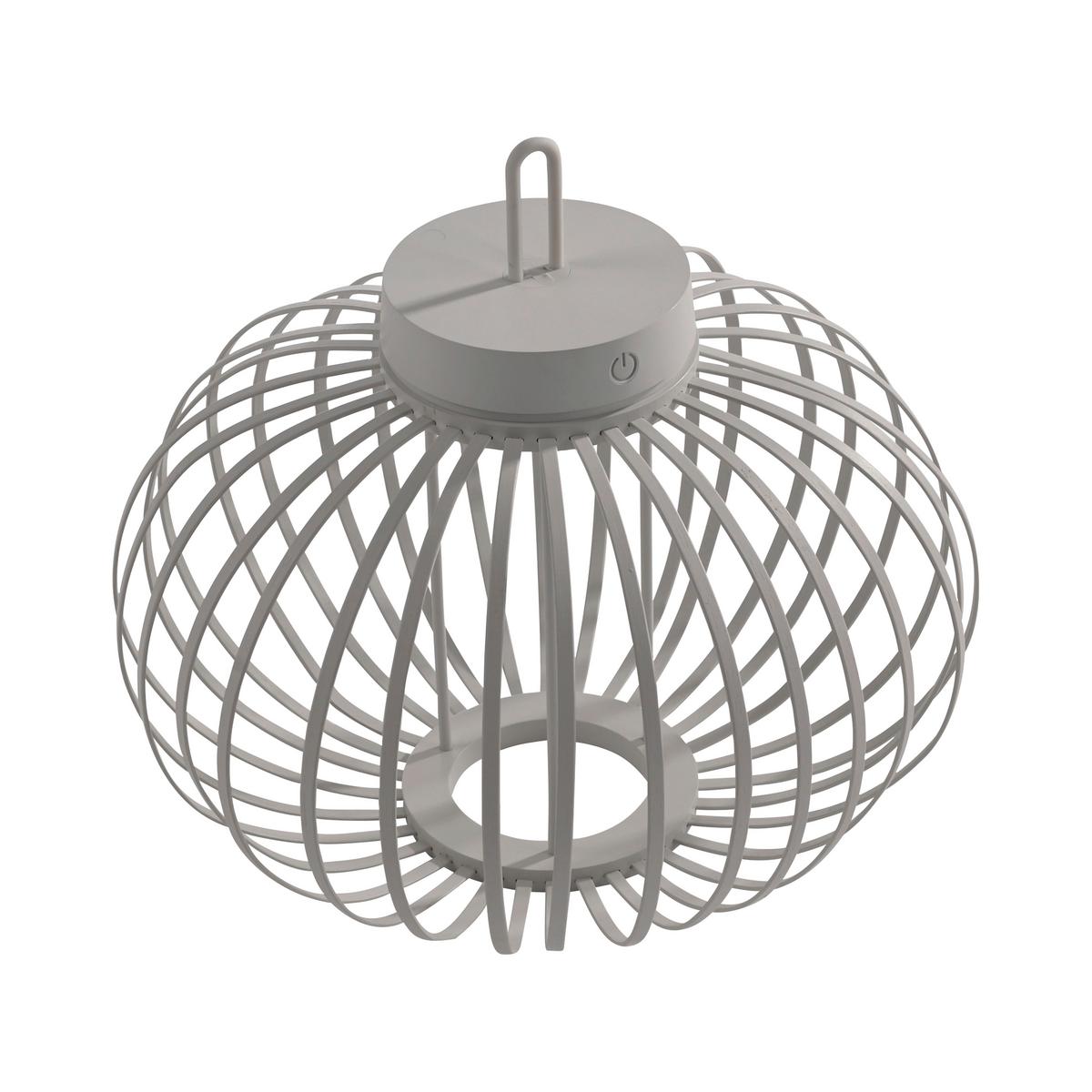 Akku-Tischleuchte Akuba Greige max. 1,5 Watt - Greige, Design, Holz/Kunststoff (36/36/33cm)