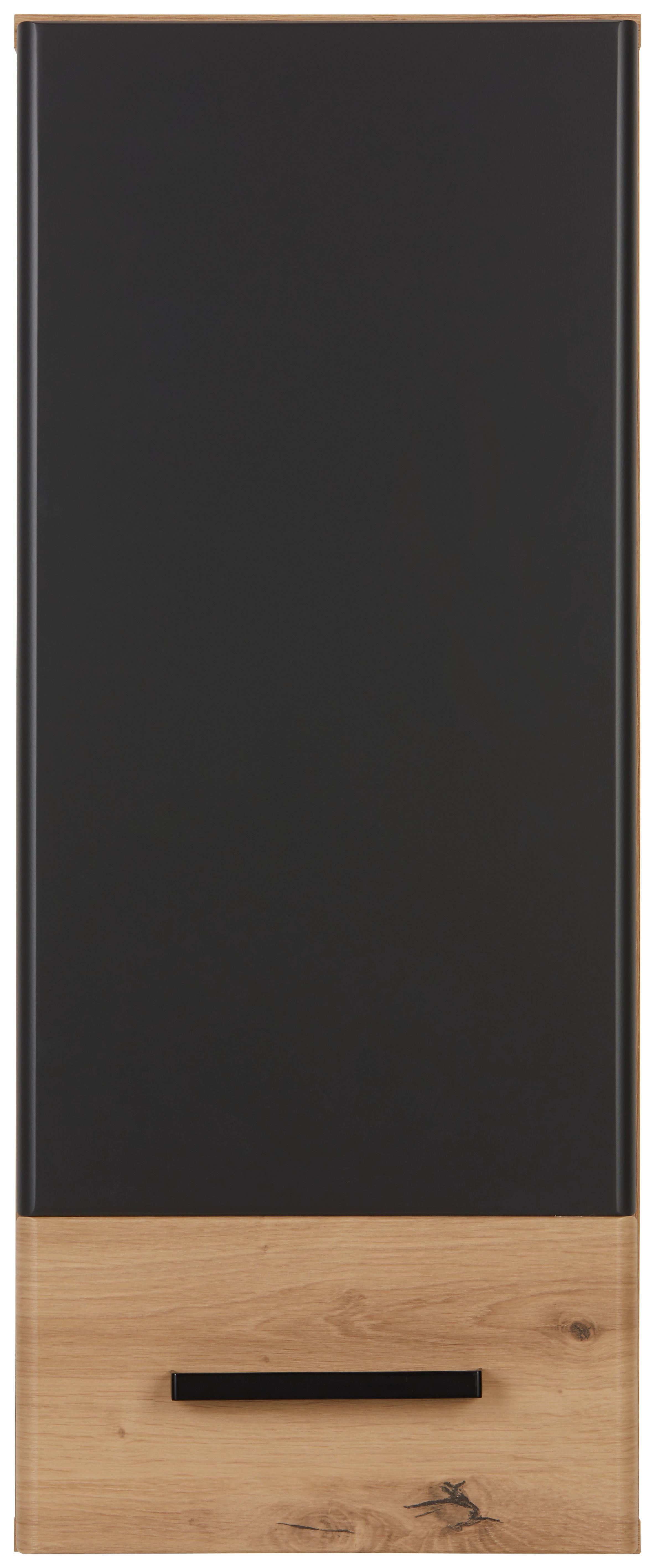 Hängeschrank in Grau/Eichefarben - Eichefarben/Grau, MODERN, Holzwerkstoff/Kunststoff (30/73/23cm) - Mömax