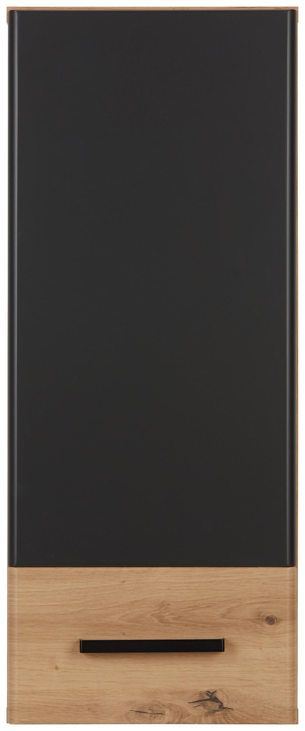 Hängeschrank in Grau/Eichefarben - Eichefarben/Grau, MODERN, Holzwerkstoff/Kunststoff (30/73/23cm) - Mömax