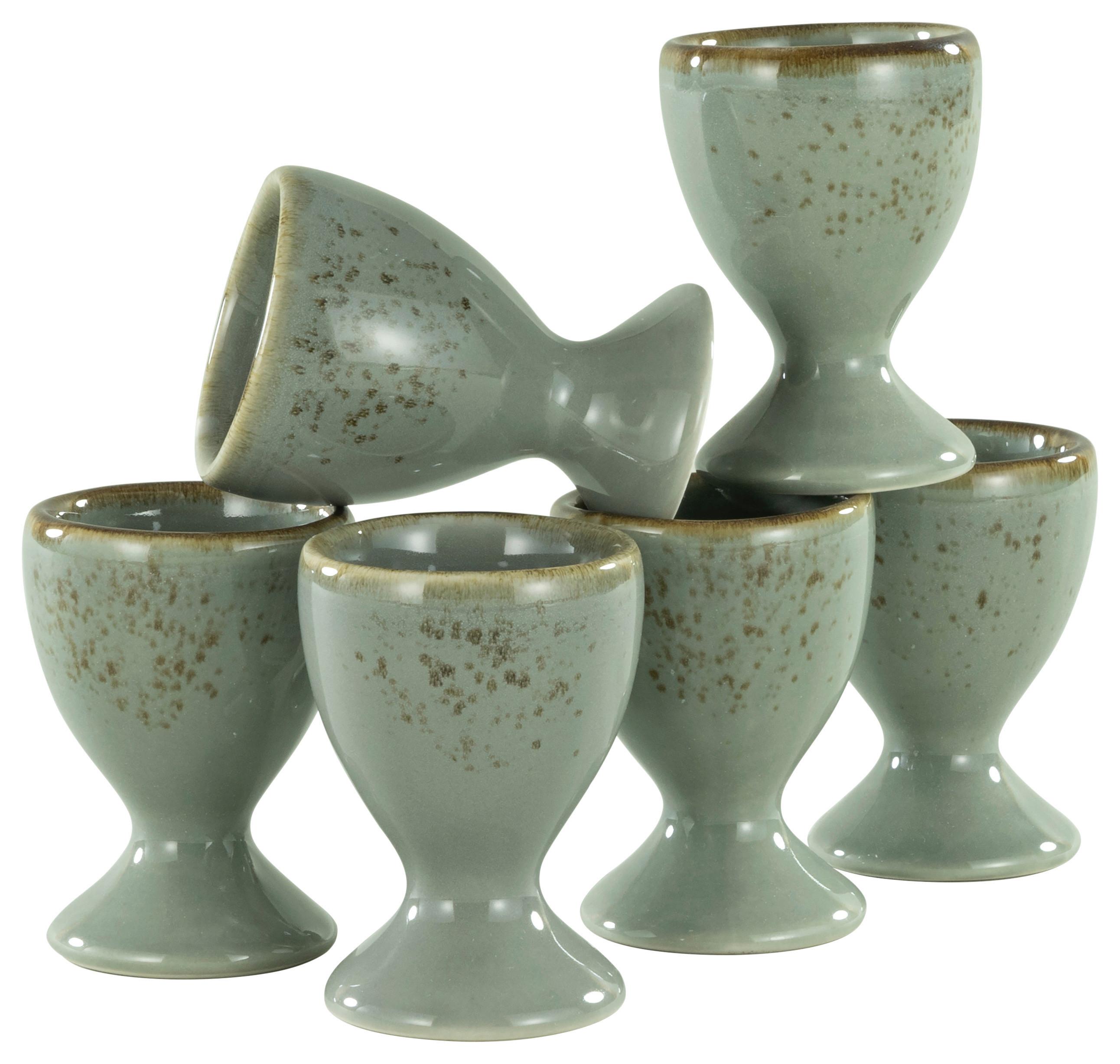 Set Postavkov Za Jajca Stone, 6-Delni - siva, Trend, keramika (5,5cm) - Creatable