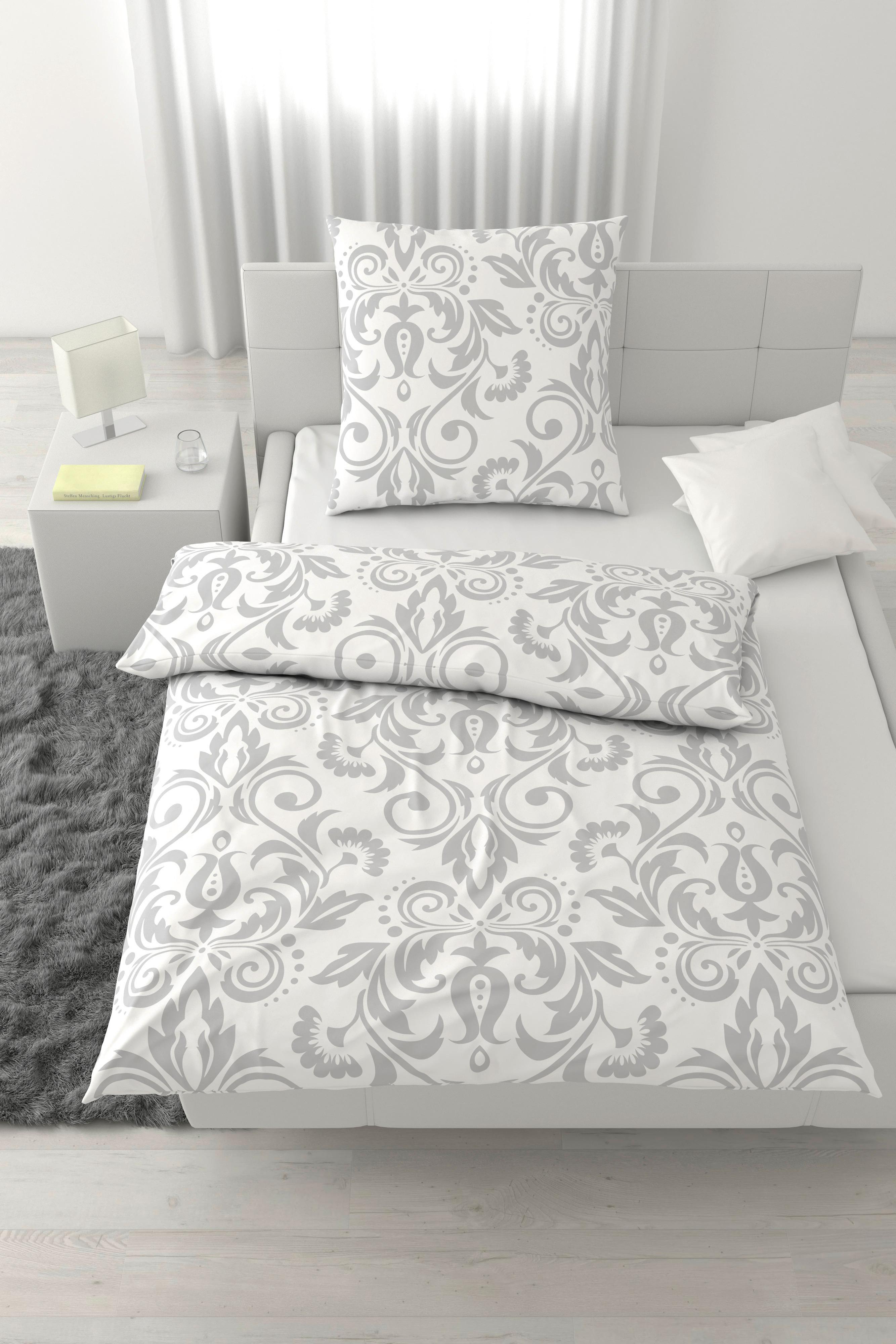 Bettwäsche Aktion Hellgrau ca. 135x200cm - Hellgrau, Textil (135/200cm) - Mömax