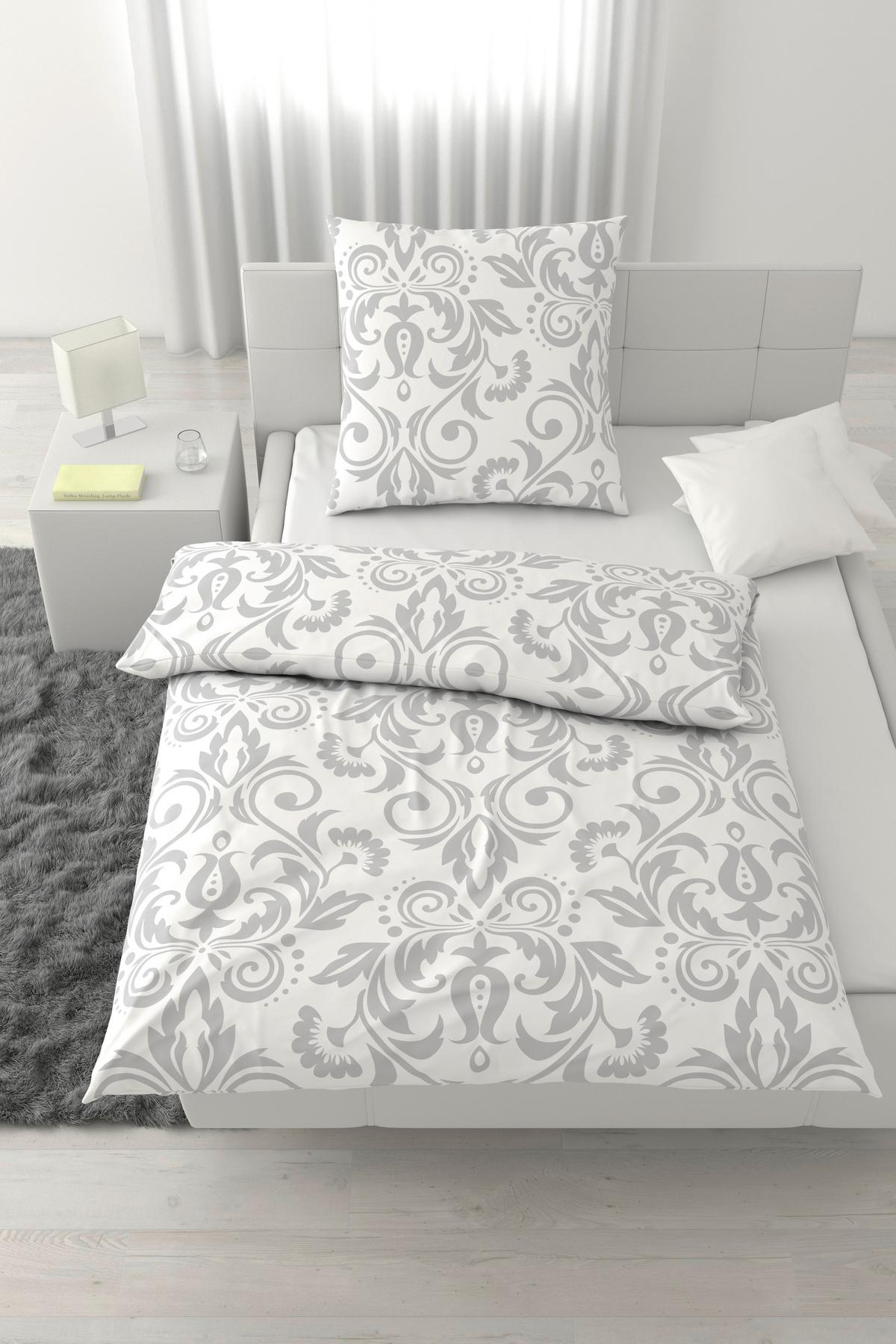 Bettwäsche Aktion Hellgrau ca. 135x200cm - Hellgrau, Textil (135/200cm) - Mömax