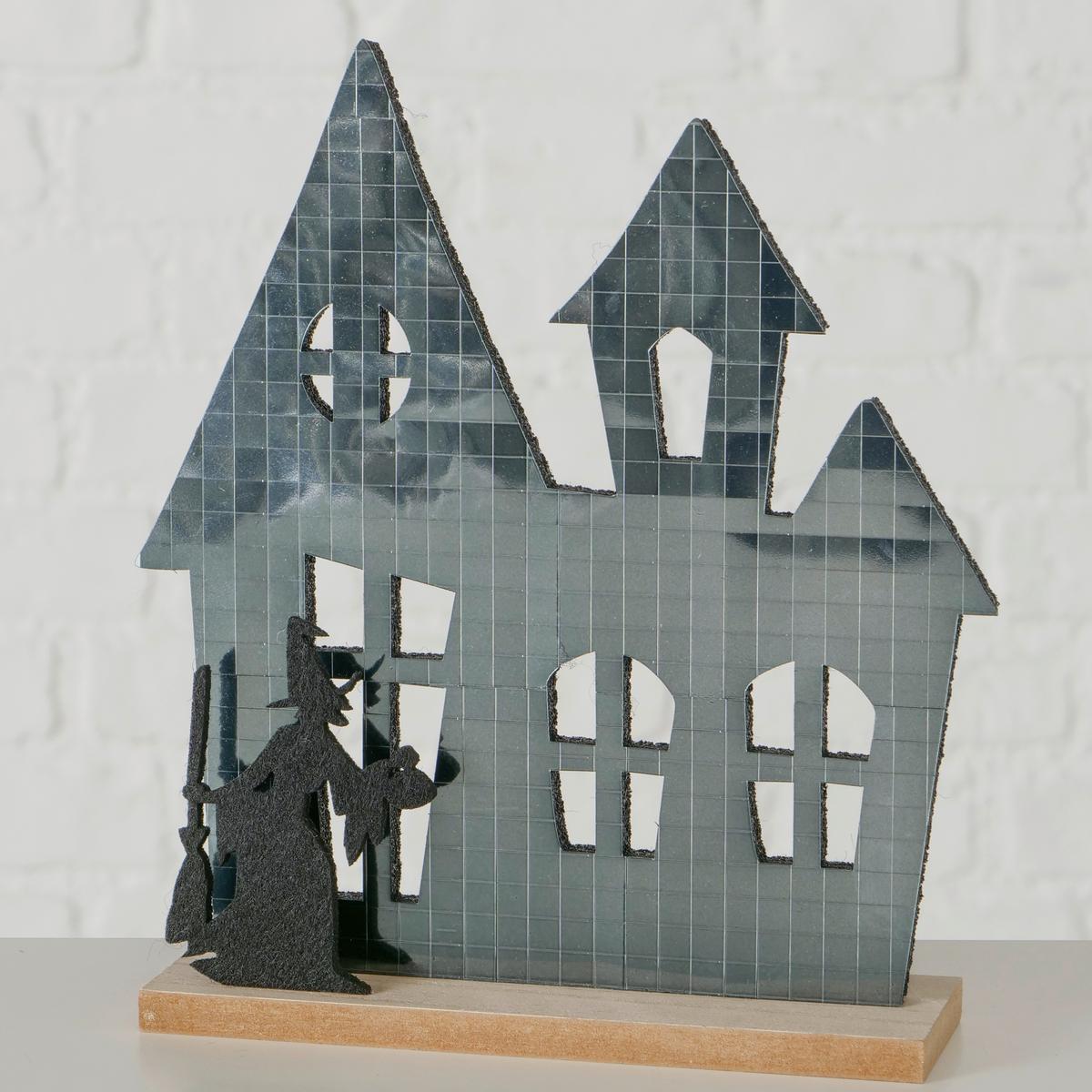 Dekohaus Boozar I diverse Modelle - Schwarz, KONVENTIONELL, Holzwerkstoff/Kunststoff (18,5/21/5cm) - Mömax