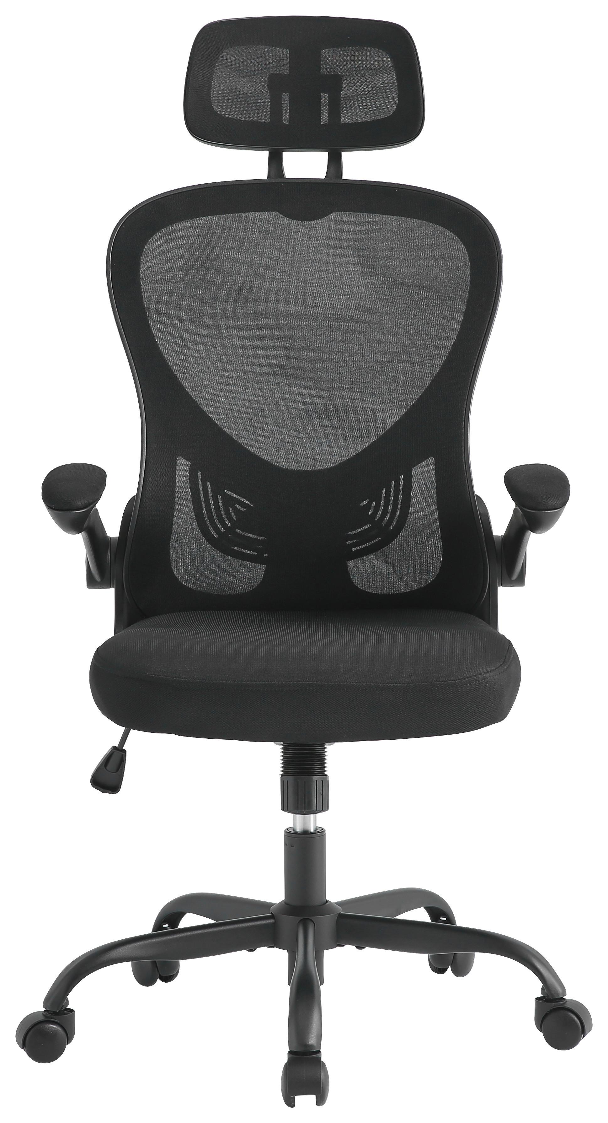 Scaun rotativ ORION - negru, Modern, plastic/lemn (61/118-128/62cm) - Modern Living