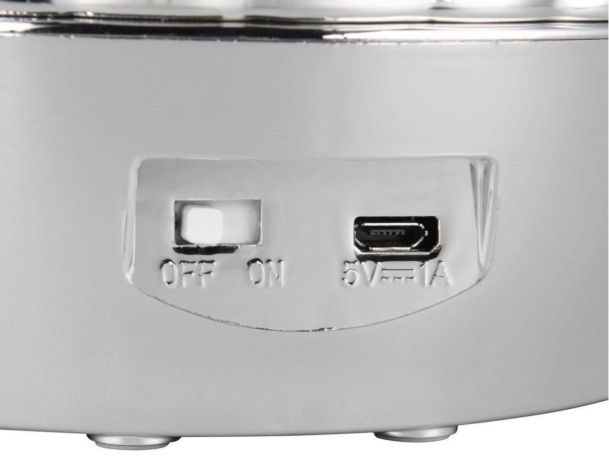 LED-Dekoleuchte Alfred Chromfarben max. 0,8 Watt - Chromfarben, Modern, Kunststoff (17,5/12,5/14,5cm) - Mömax