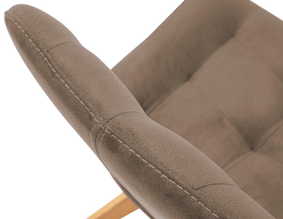 KRZESŁO BELFAST - cappuccino, Konventionell, tkanina/drewno (56/84/63cm) - Carryhome