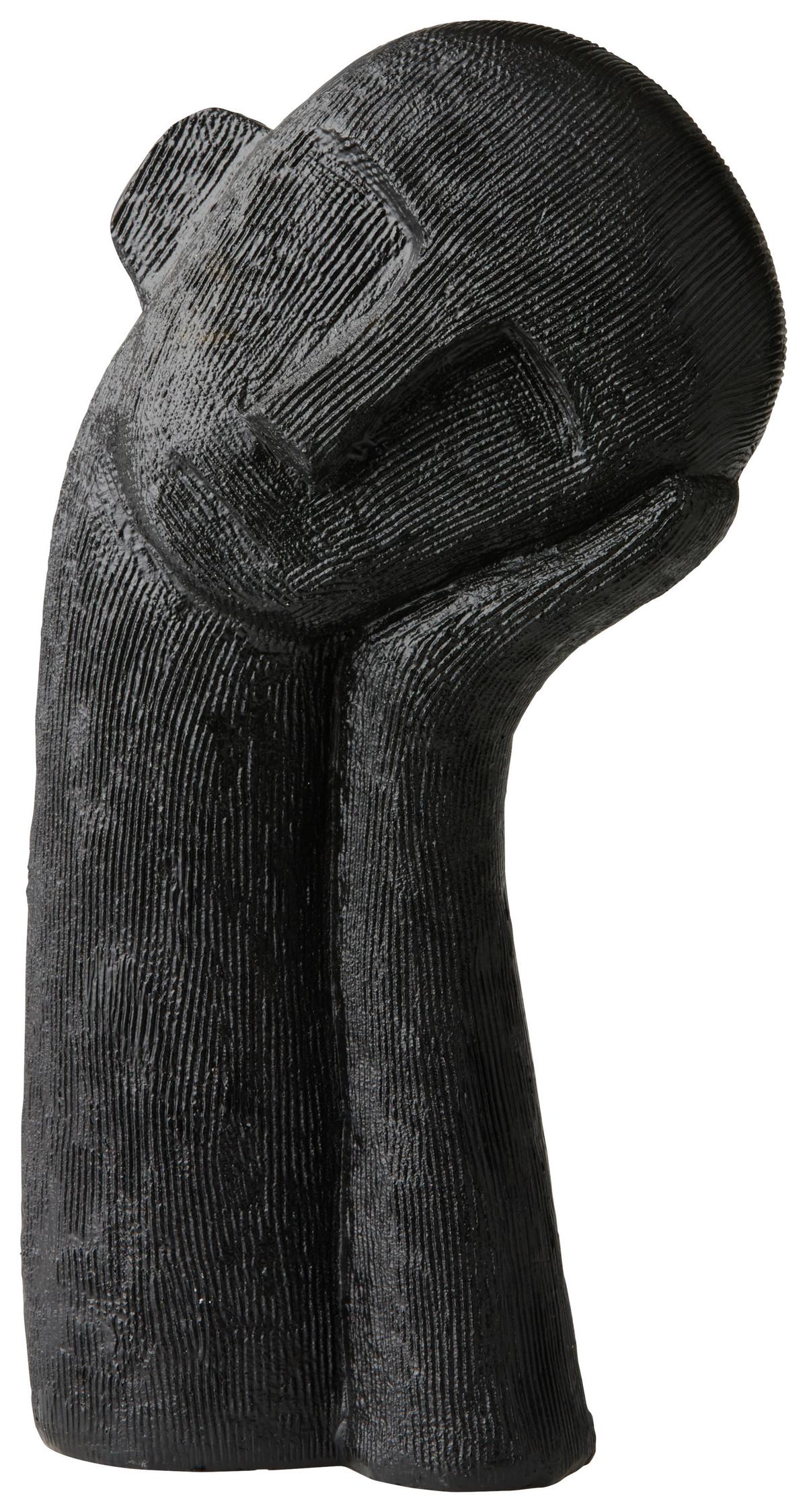 Skulptur Head in Schwarz - Schwarz, Kunststoff (19/35/9cm) - Modern Living