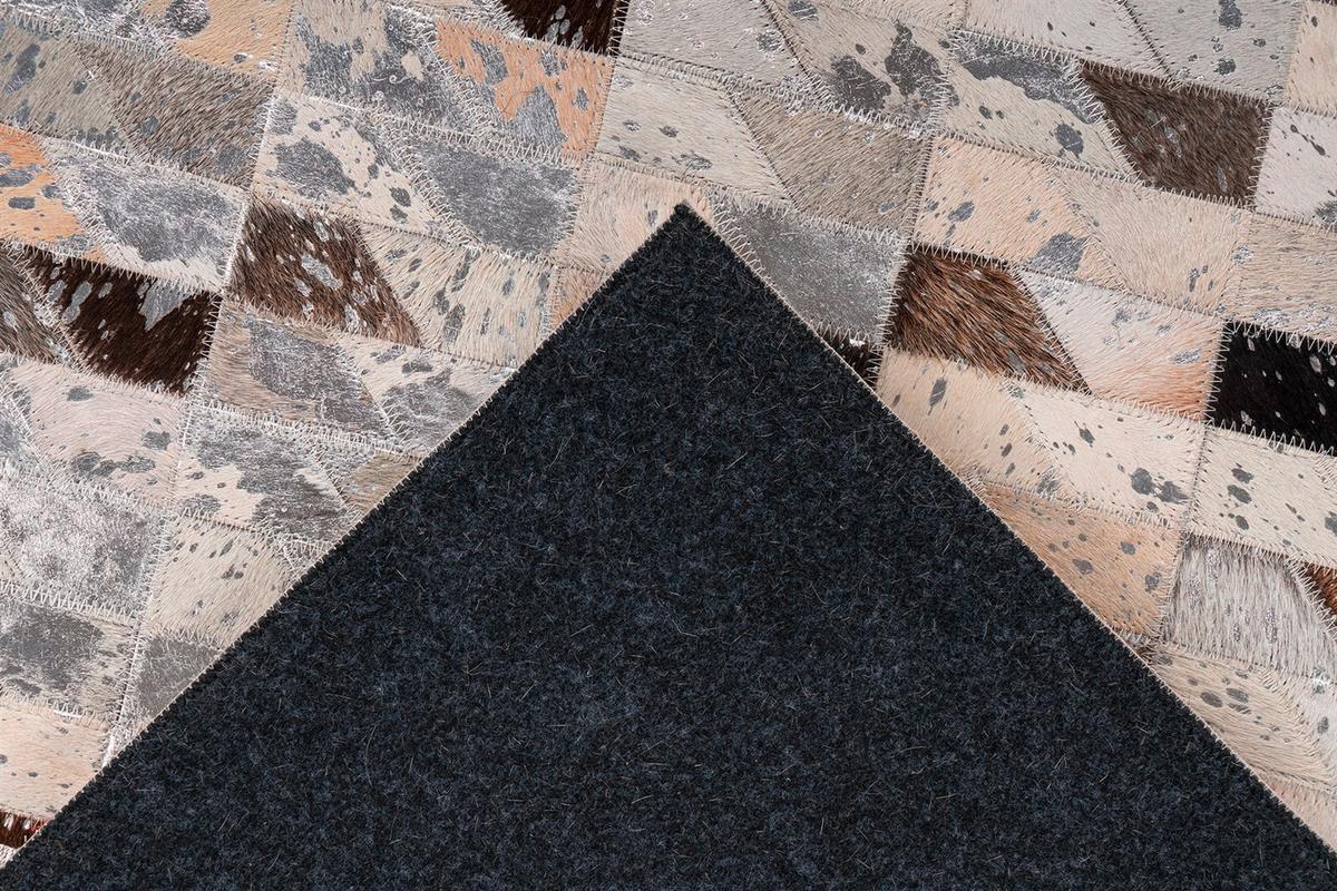 FLACHWEBETEPPICH LAVIN 625 SILBER / MULTI - Silberfarben/Multicolor, Konventionell, Leder (80/150cm) - Kayoom