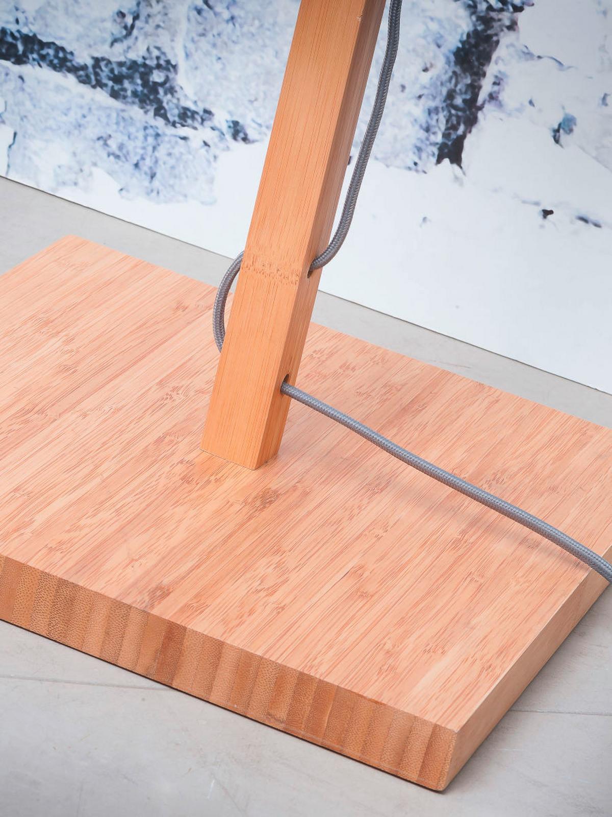 Stoječa Svetilka Fuji, Svetlo Siva, Bambus - naravne barve/svetlo siva, Trend (47/167cm) - Good & Mojo