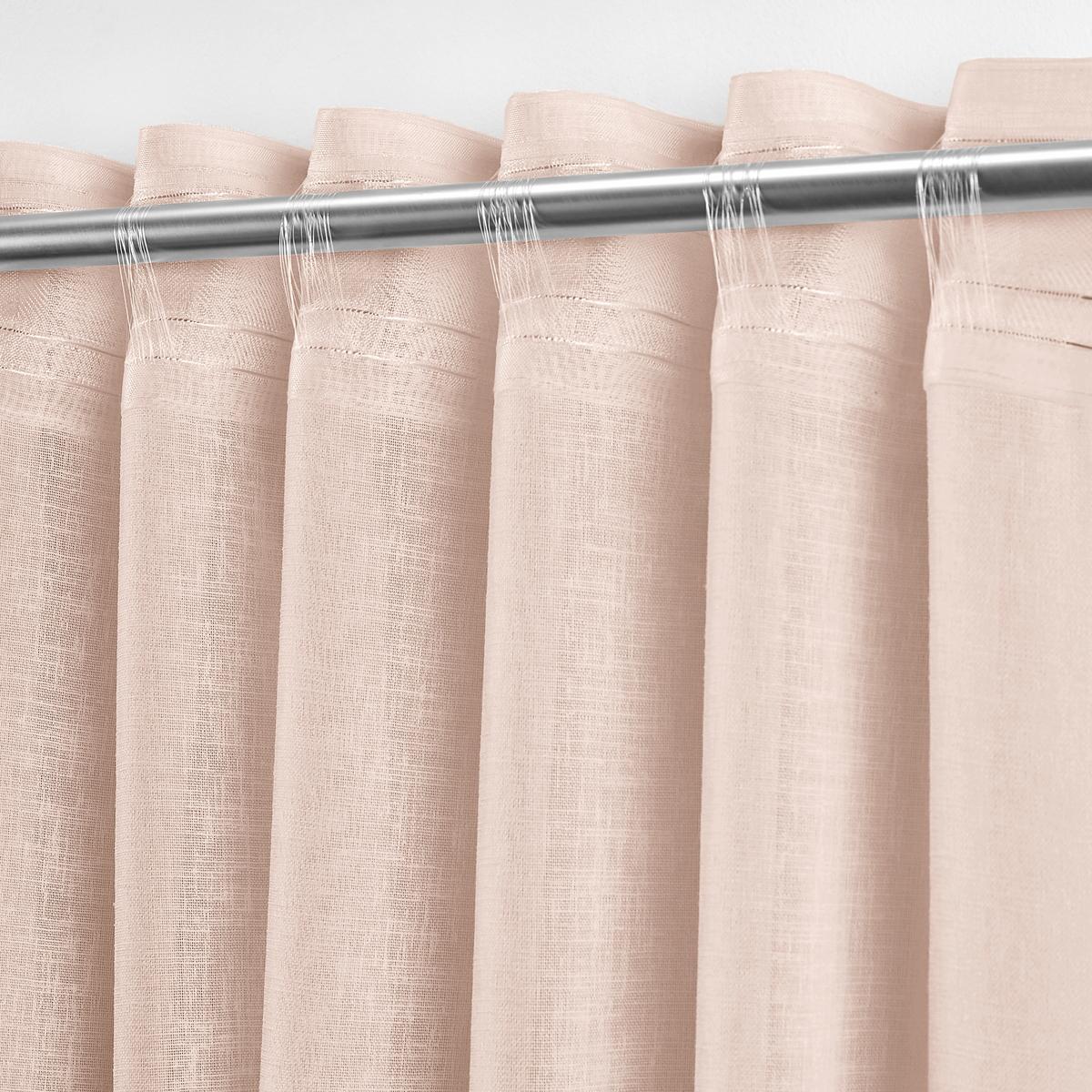 Fertigvorhang Sigrid in Rosa ca.140x245cm - Rosa, ROMANTIK / LANDHAUS, Textil (140/245cm) - Premium Living