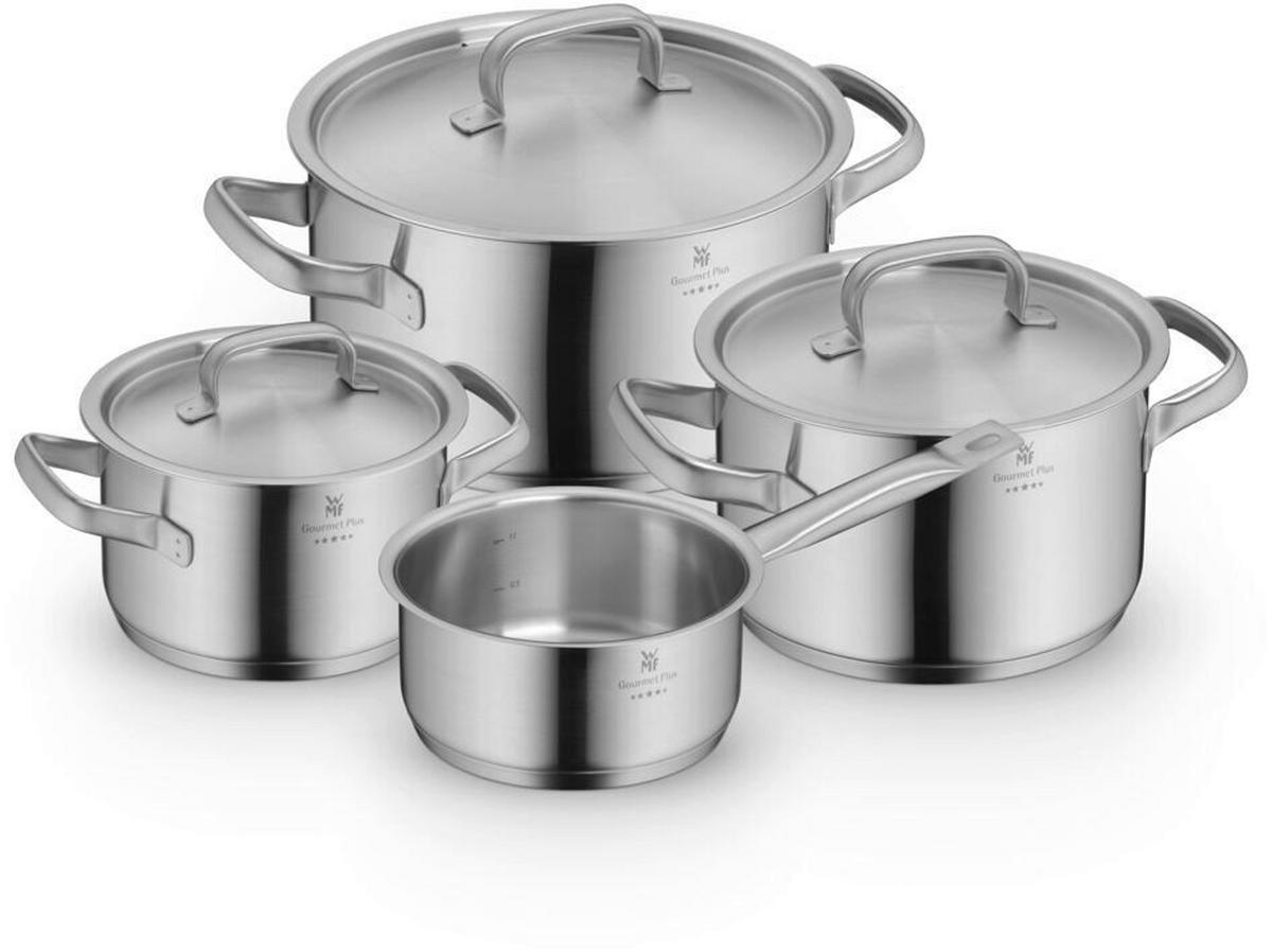 ZESTAW GARNKÓW GOURMET PLUS WMF - kolor stalowy, Basics, metal (50,6/29,4/23,7cm) - WMF